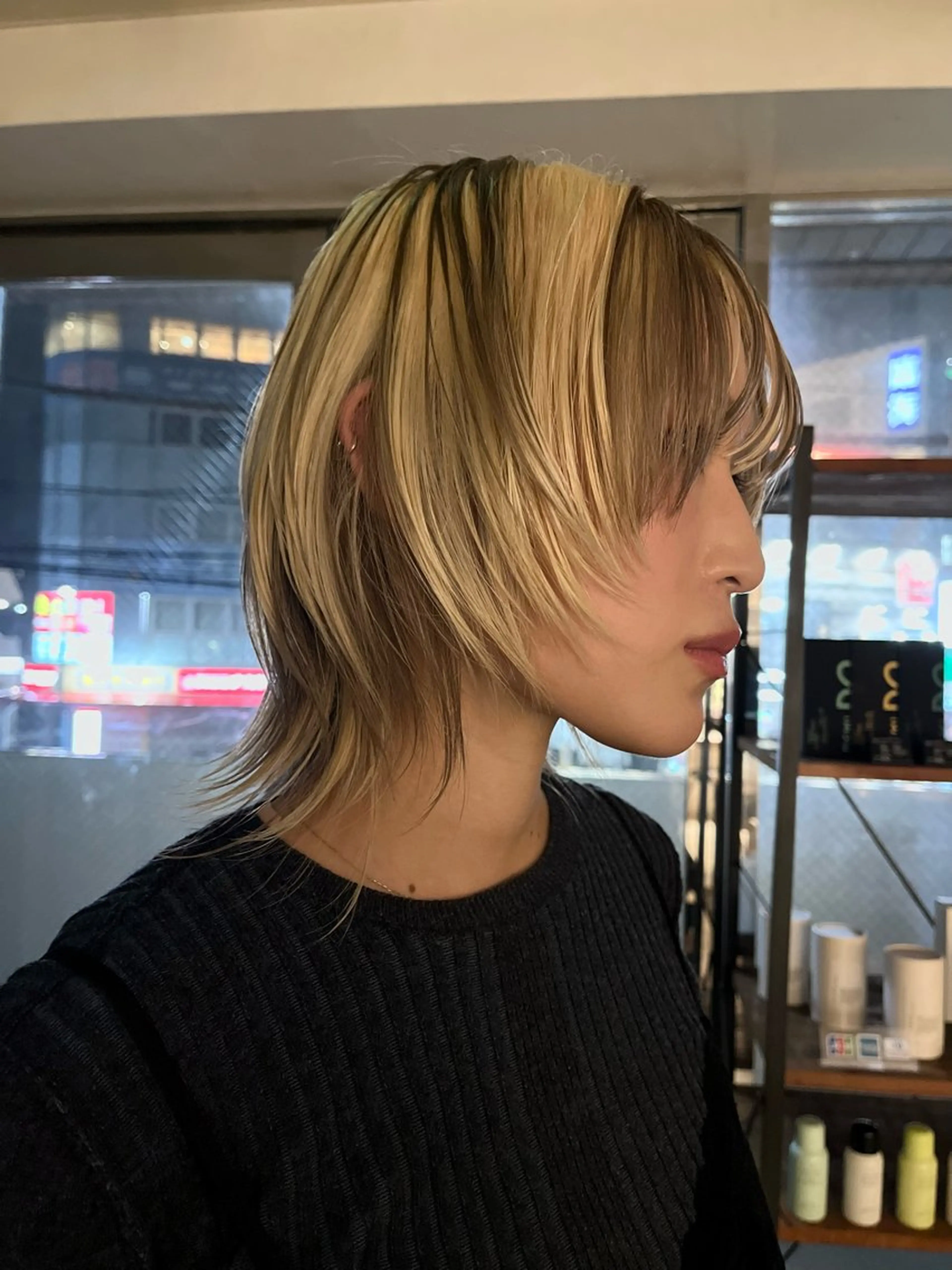 ミディアム 田中 里奈のヘアスタイル