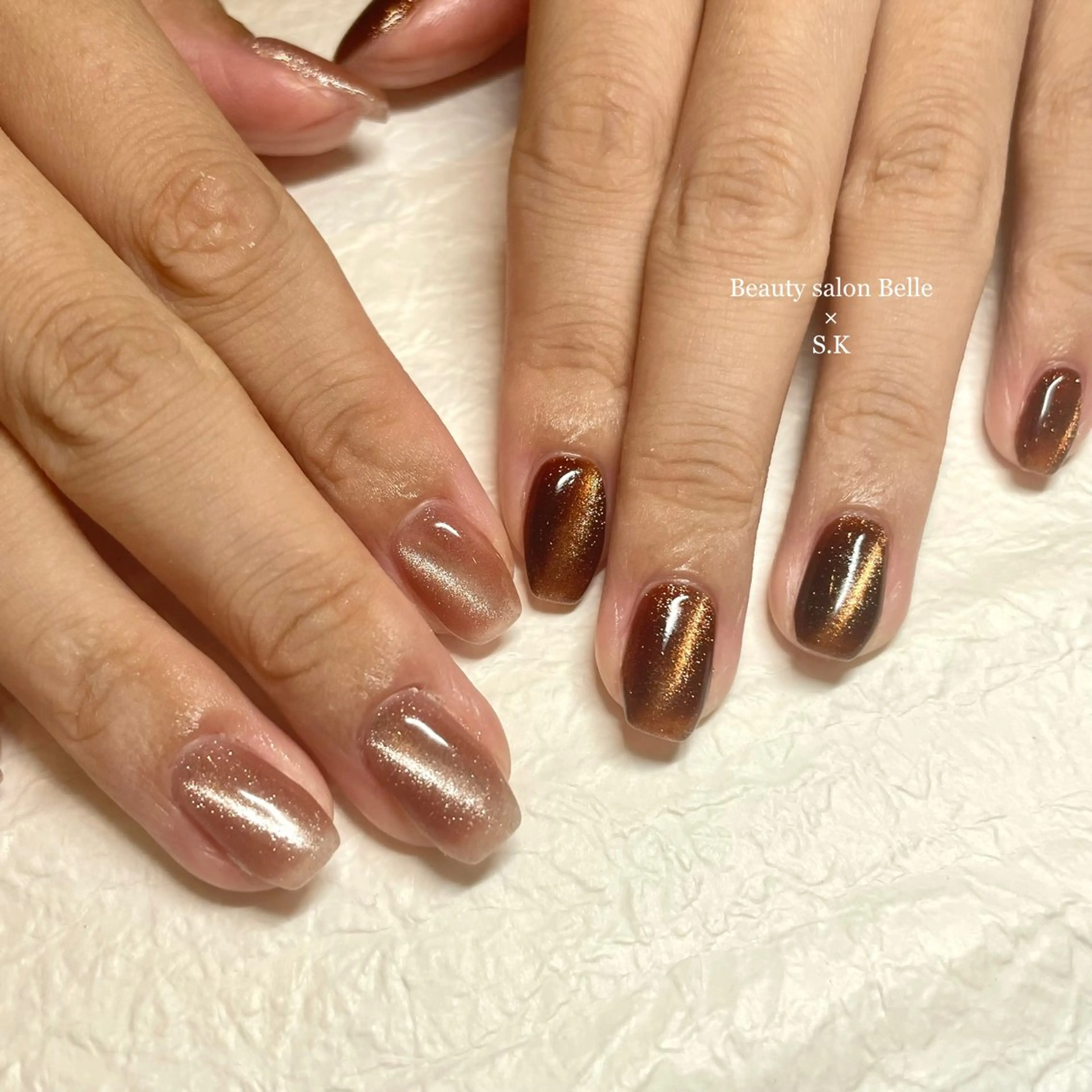 ミディアム ネイル マグネットネイル S. kurumiのネイルデザイン