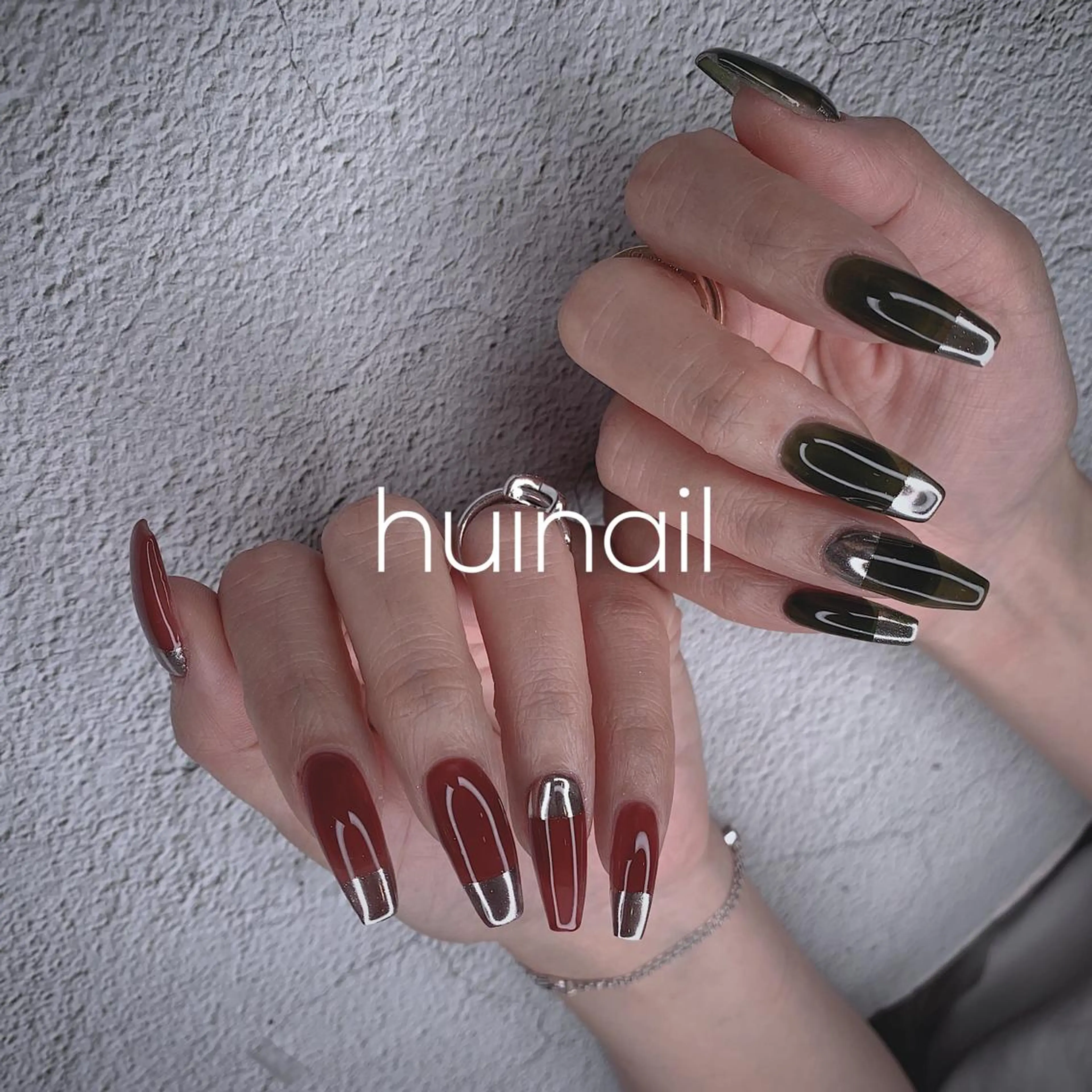 セミロング めぐみのネイルサロン スタッフ練習のネイルデザイン