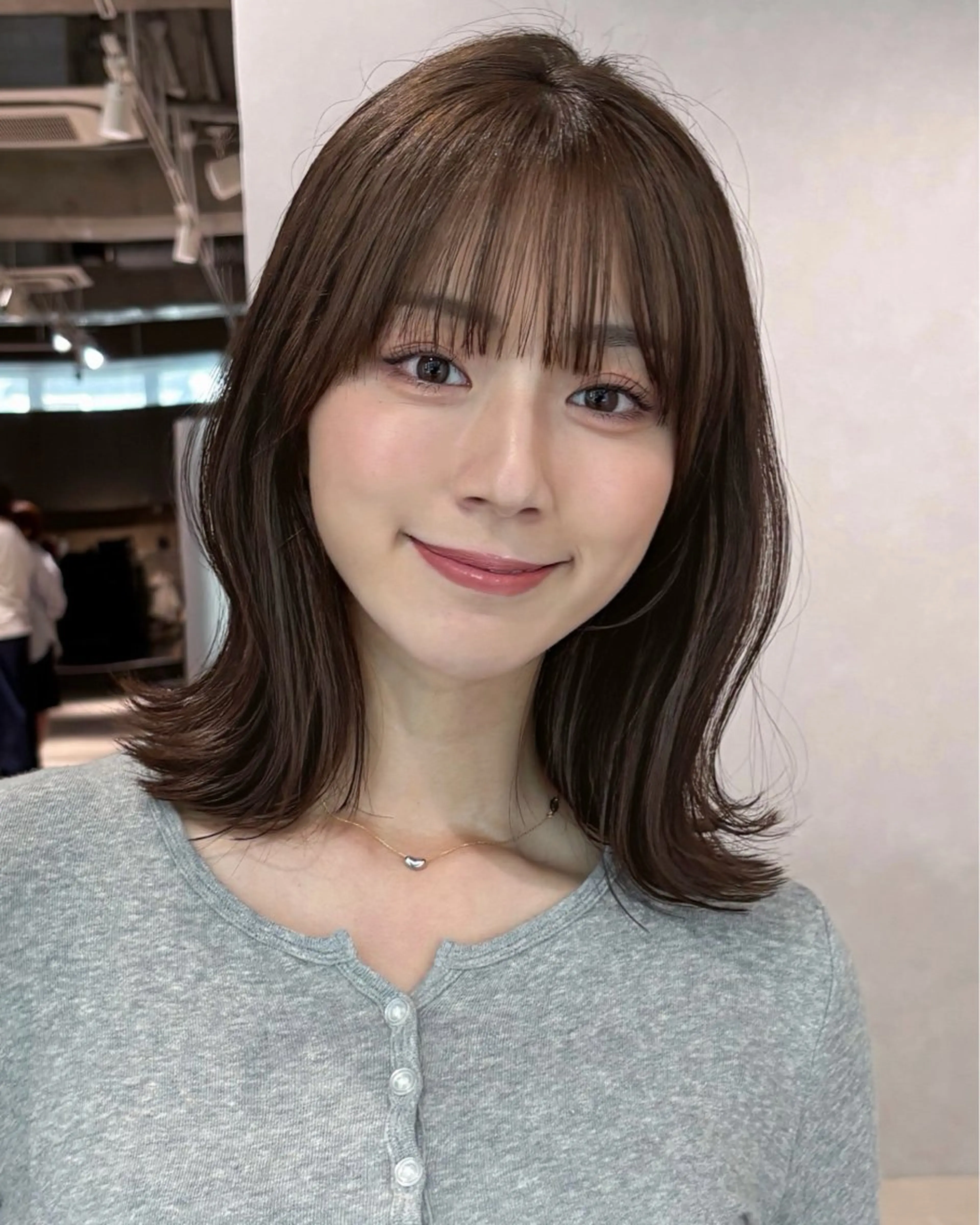 ミディアム カラー ren ボブロブ/ミディアムのヘアスタイル