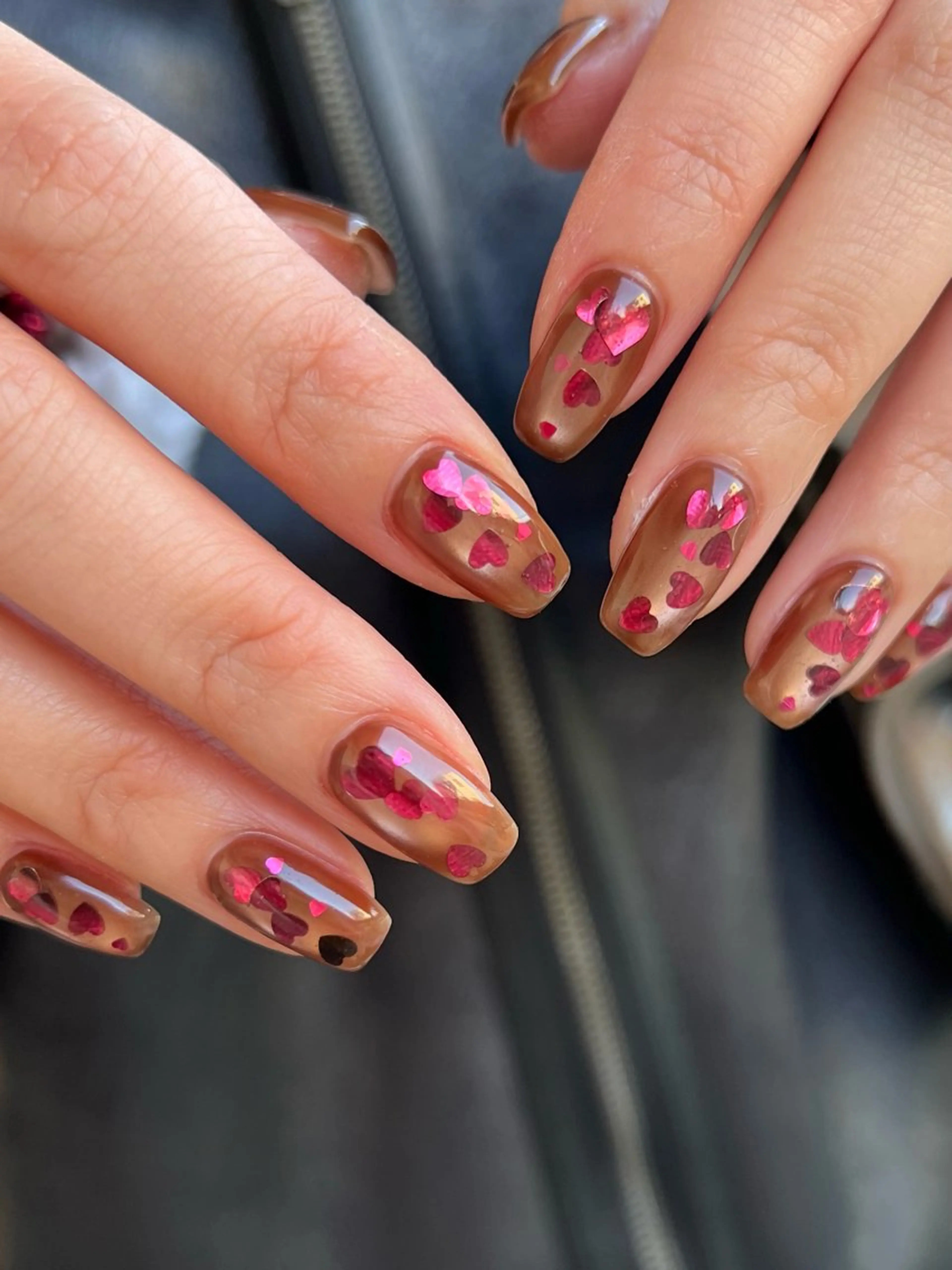 ネイル ハート マグネットネイル バレンタイン kuga amiのネイルデザイン