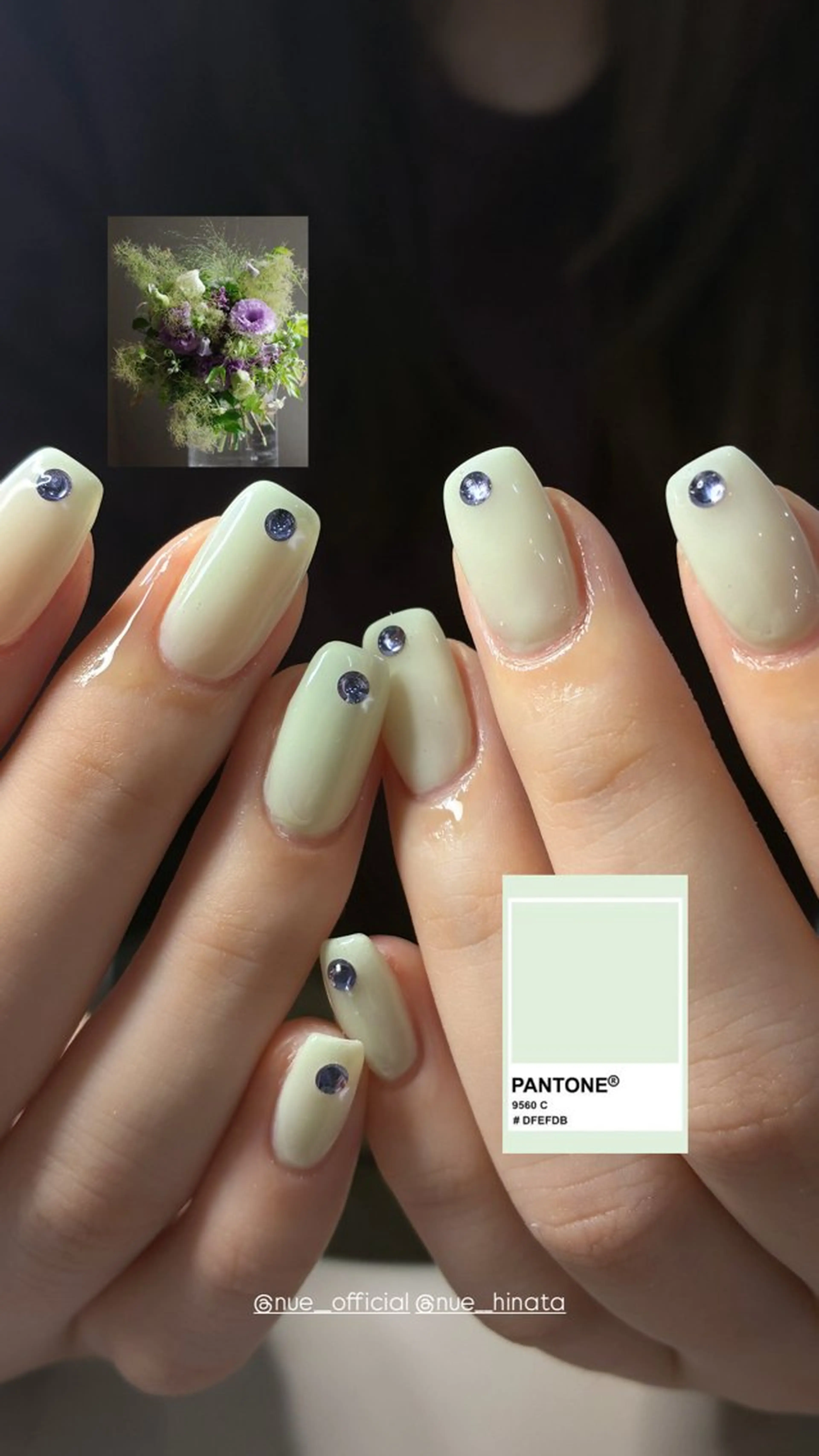 ネイル グリーン パステルネイル パープル 春ネイル ハンドネイル nue所属・nue【ムー】 ひなたのネイルデザイン