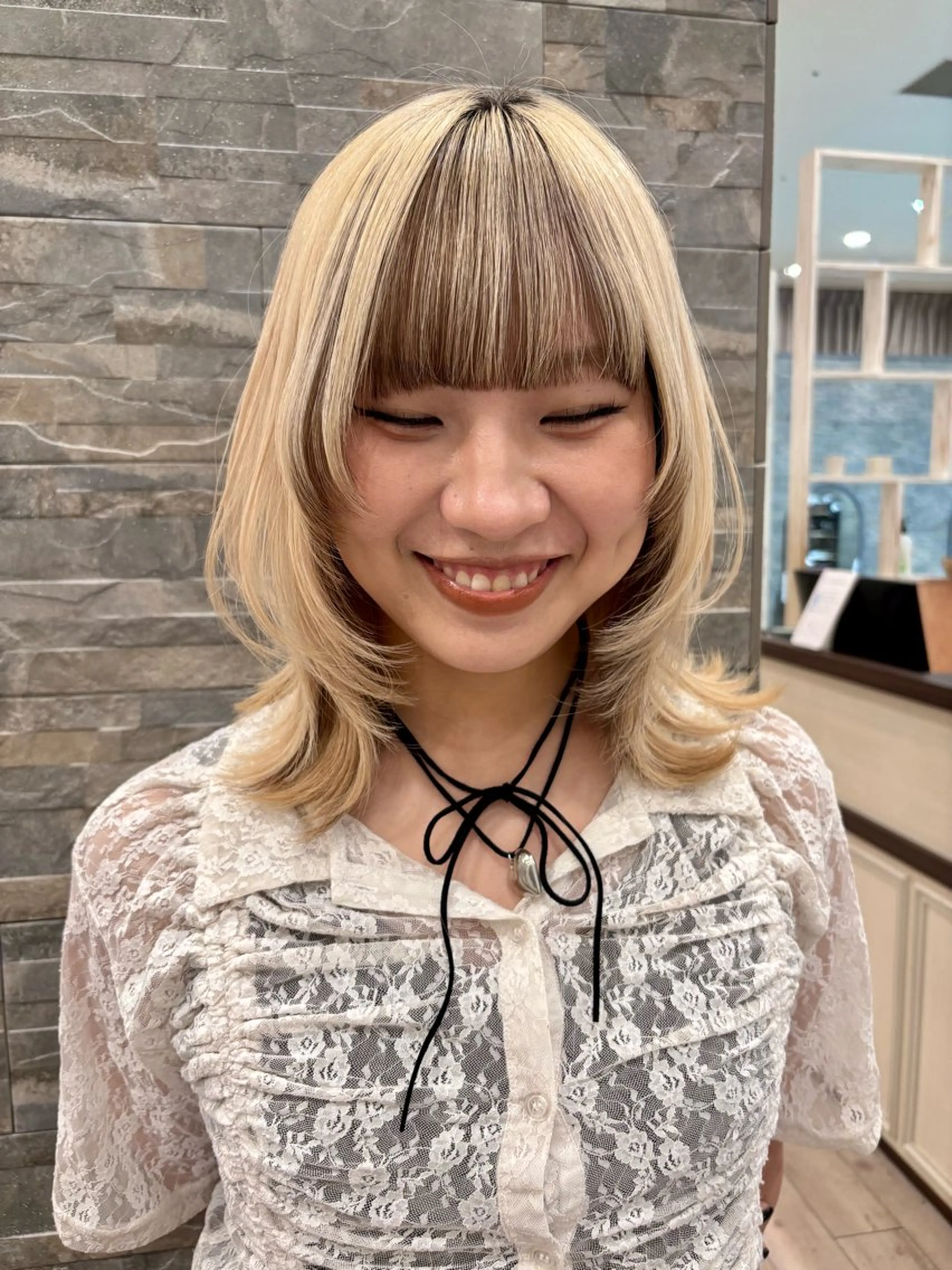 ミディアム ミディアムレイヤー 顔まわりレイヤー レイヤーカット カット 🫧髪質改善🫧ツヤ 髪🫧Terumiのヘアスタイル