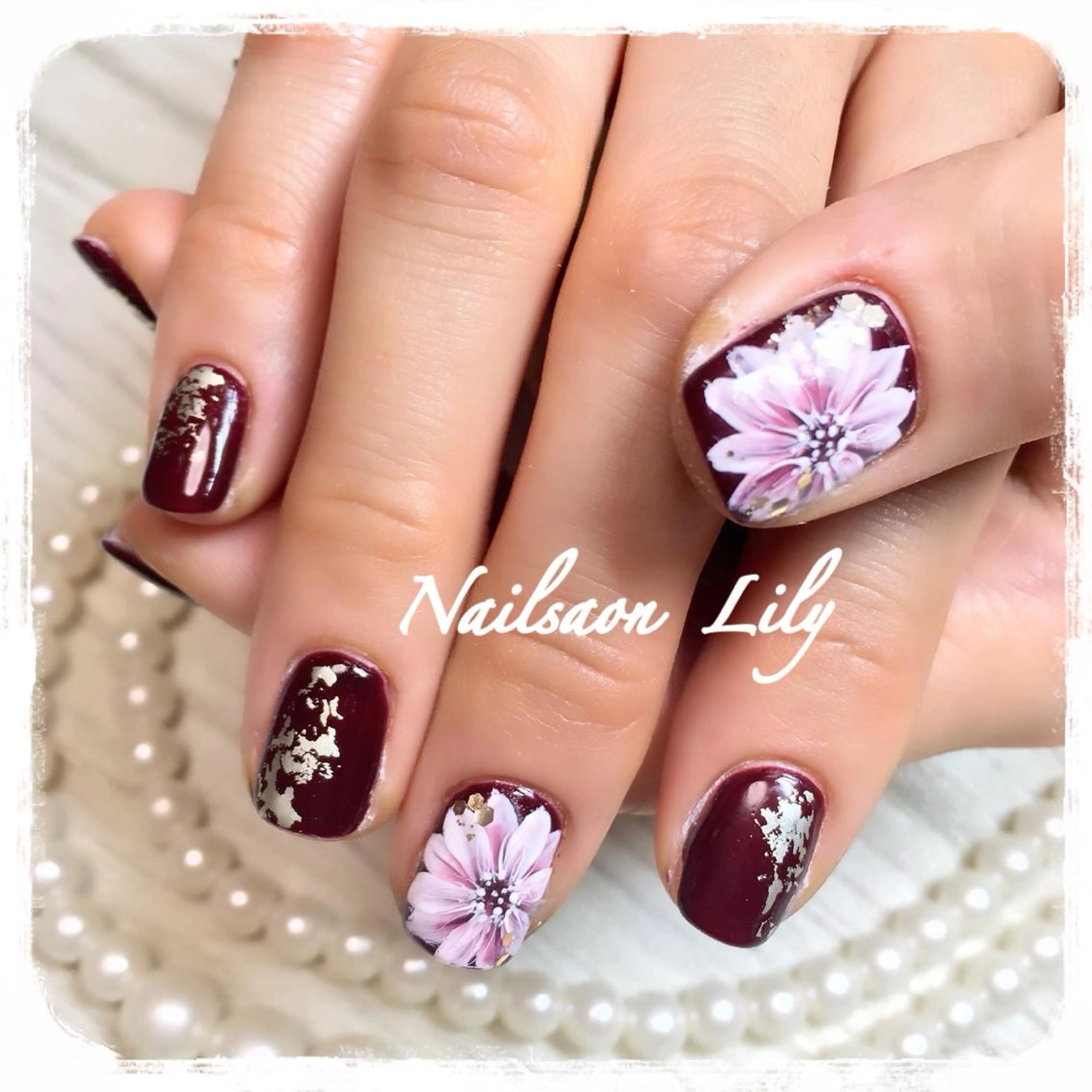 ネイル フラワーネイル Lily*nail 🌻Mii🌻のネイルデザイン