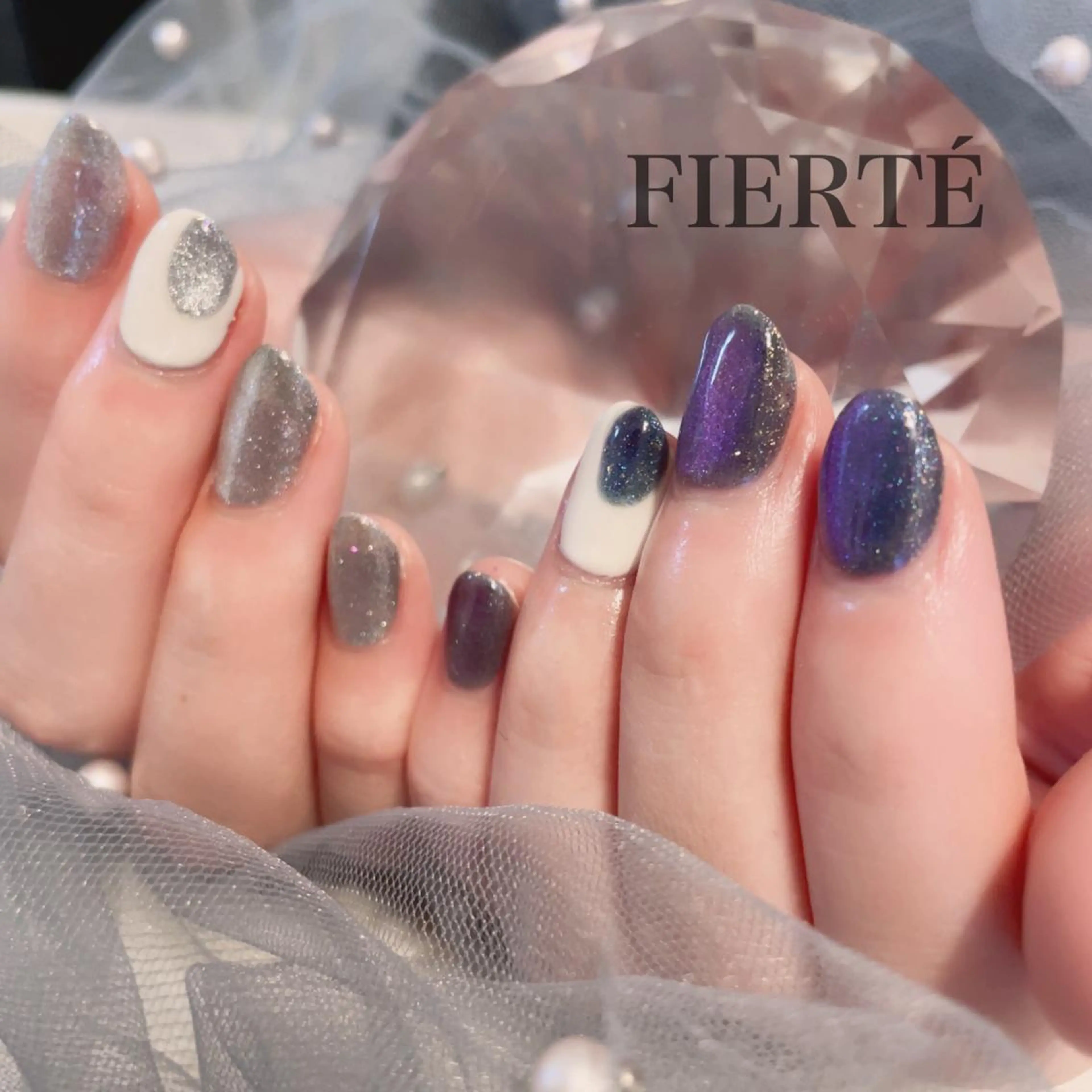 ネイル マグネットネイル ハンドネイル FIERTÉ所属・FIERTÉ Miyuのネイルデザイン