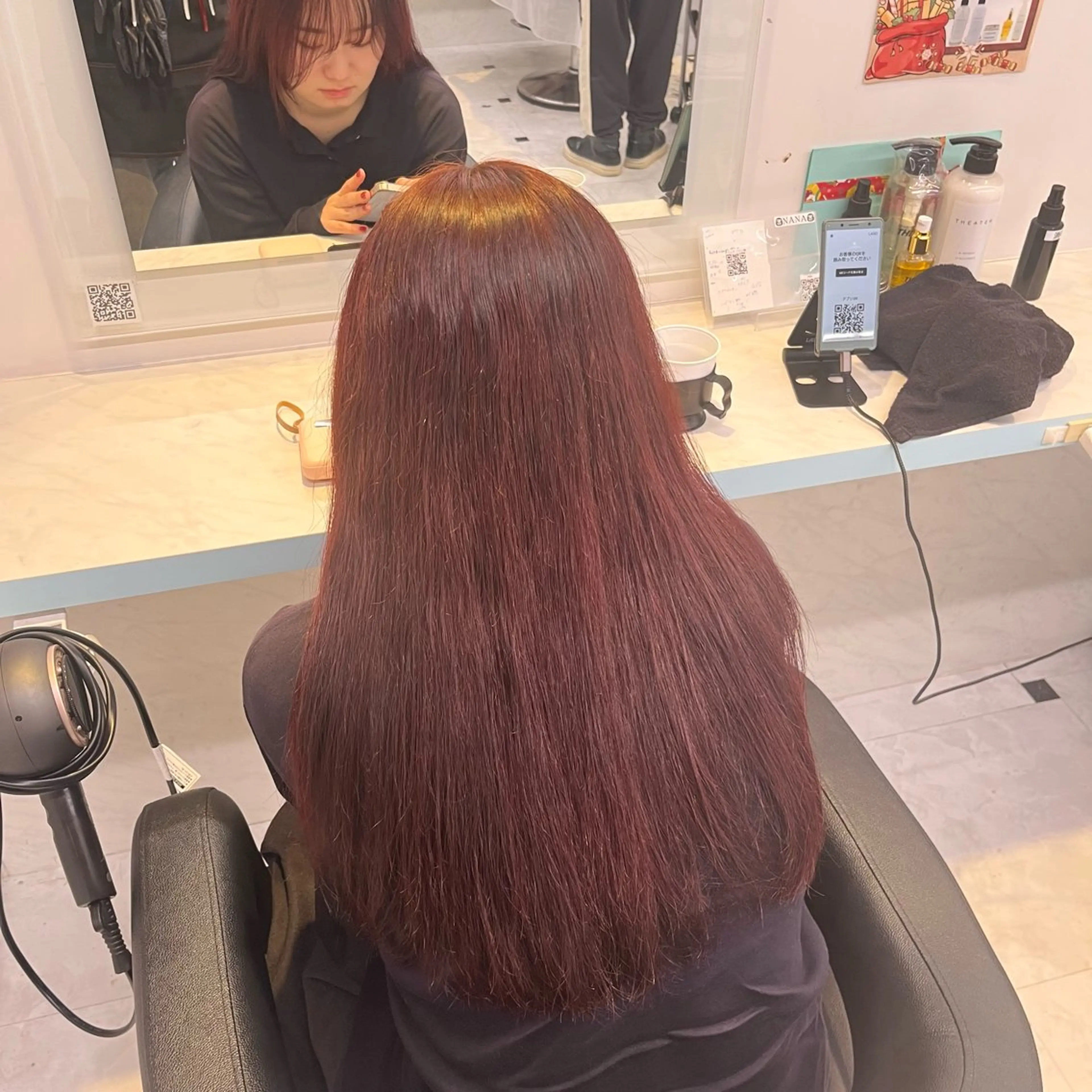 ロング カラー ヘアカラー トリートメント ヘアセット NANA💓韓国ヘア /レイヤー/暖色💓のヘアスタイル