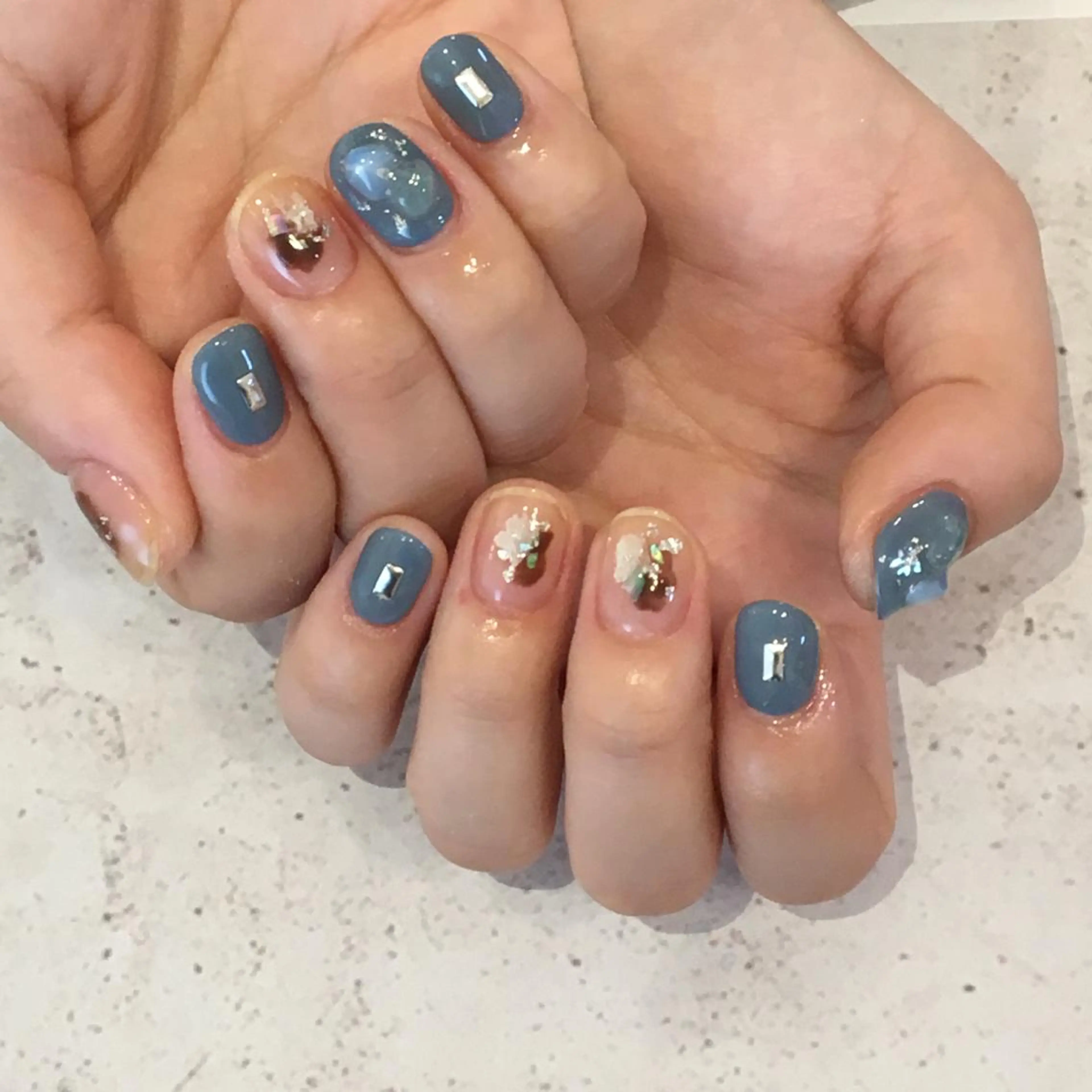 ネイル シンプルネイル 春ネイル ハンドネイル revia所属・ERI Nailistのネイルデザイン