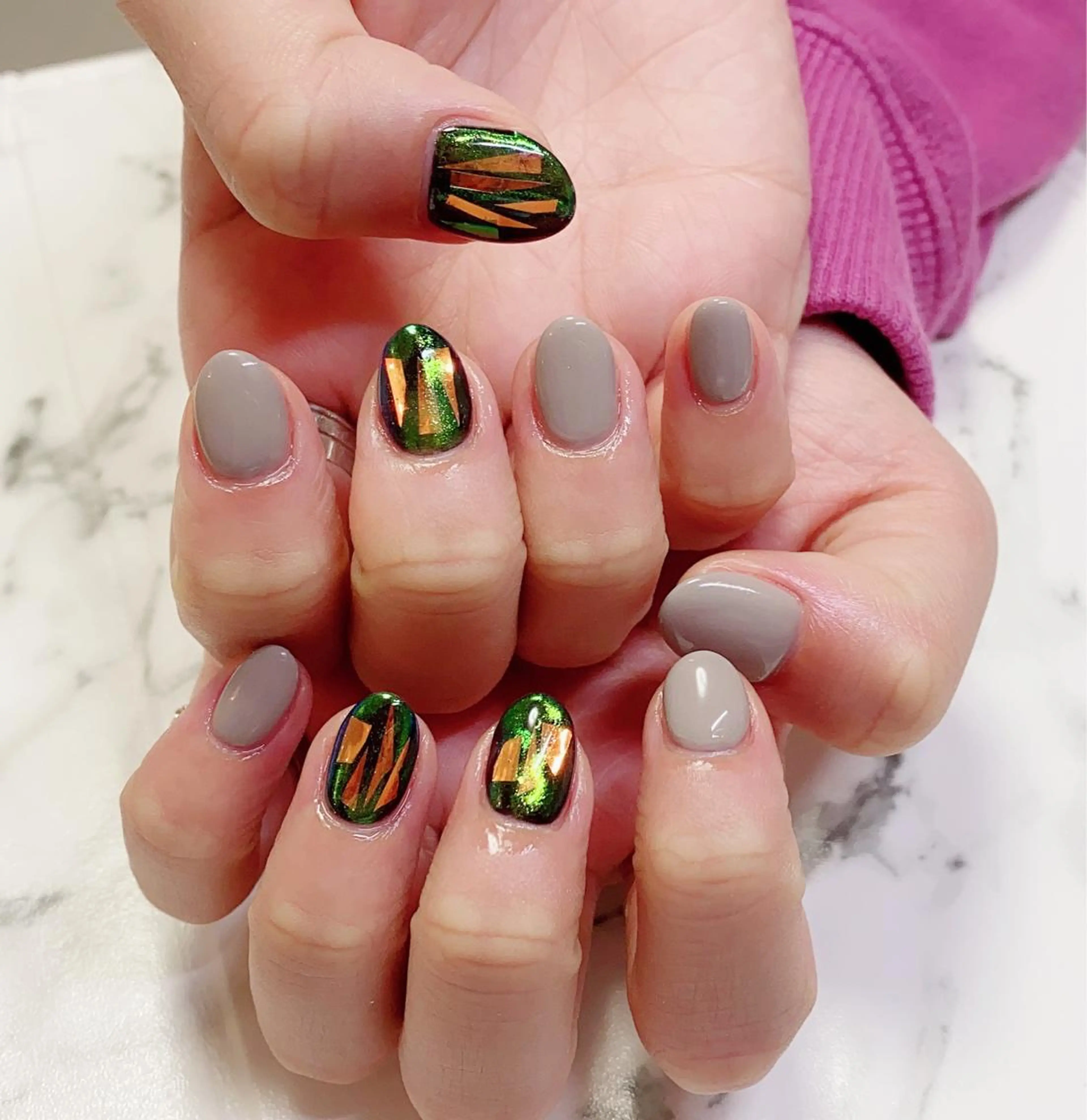 ロング カラー ネイル アートネイル Q Free nailsのネイルデザイン
