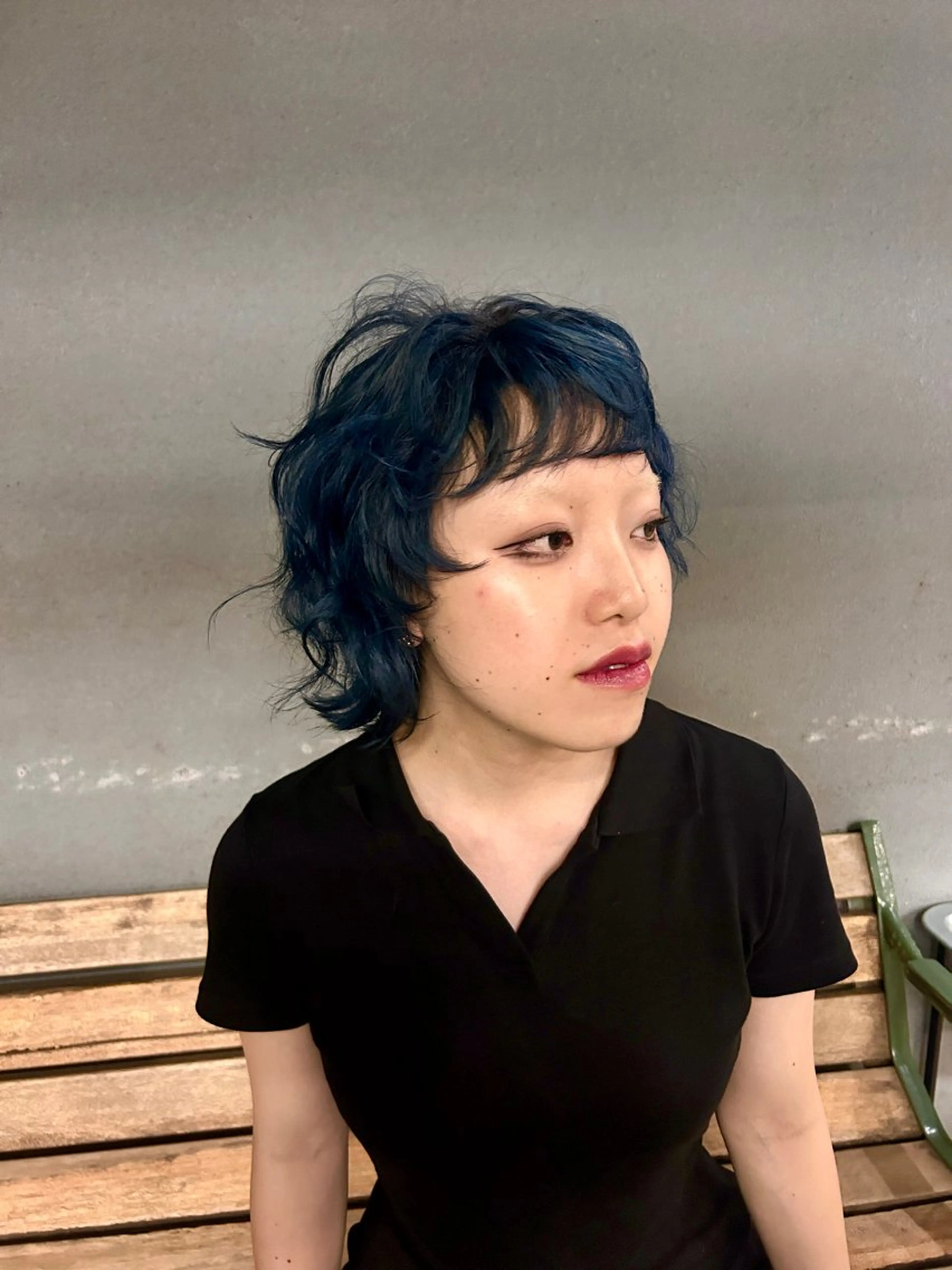 カラー ヘアカラー Hiyo 外国人風くせ毛パーマのヘアスタイル