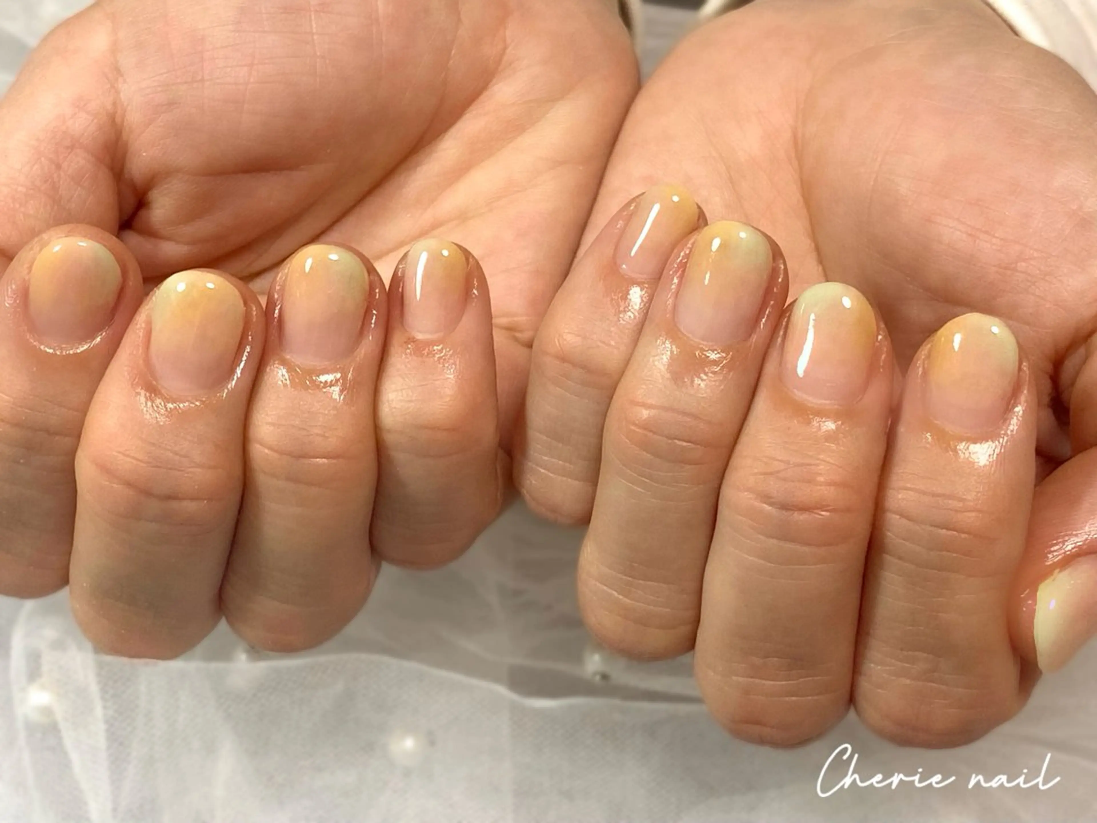 ネイル ジェルネイル グラデーション ニュアンスネイル オフィスネイル パステルネイル Cherienail yunaのネイルデザイン