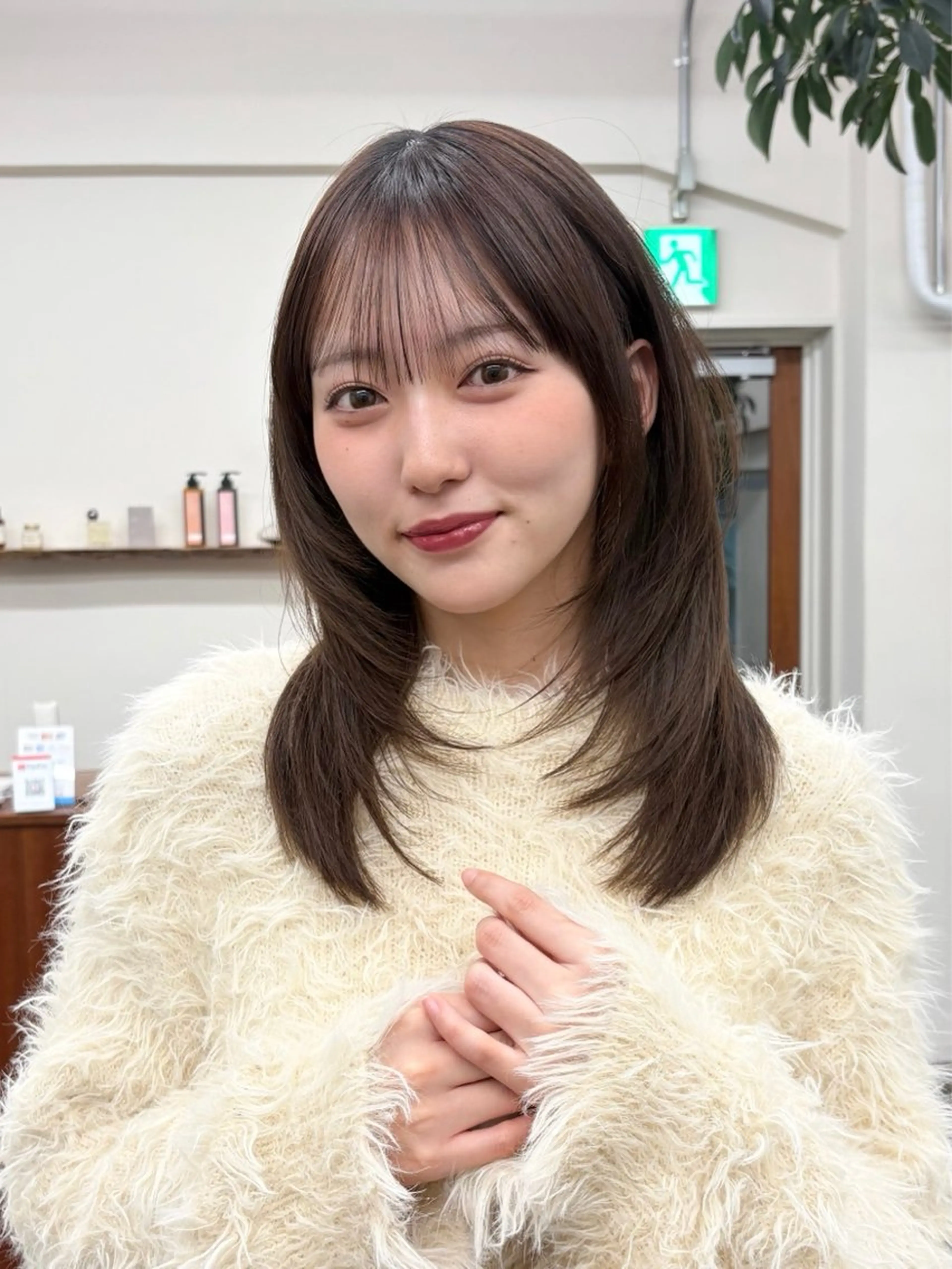 セミロング カット ヘアカラー トリートメント 透明感カラー/顔周り カット/ののか💞のヘアスタイル