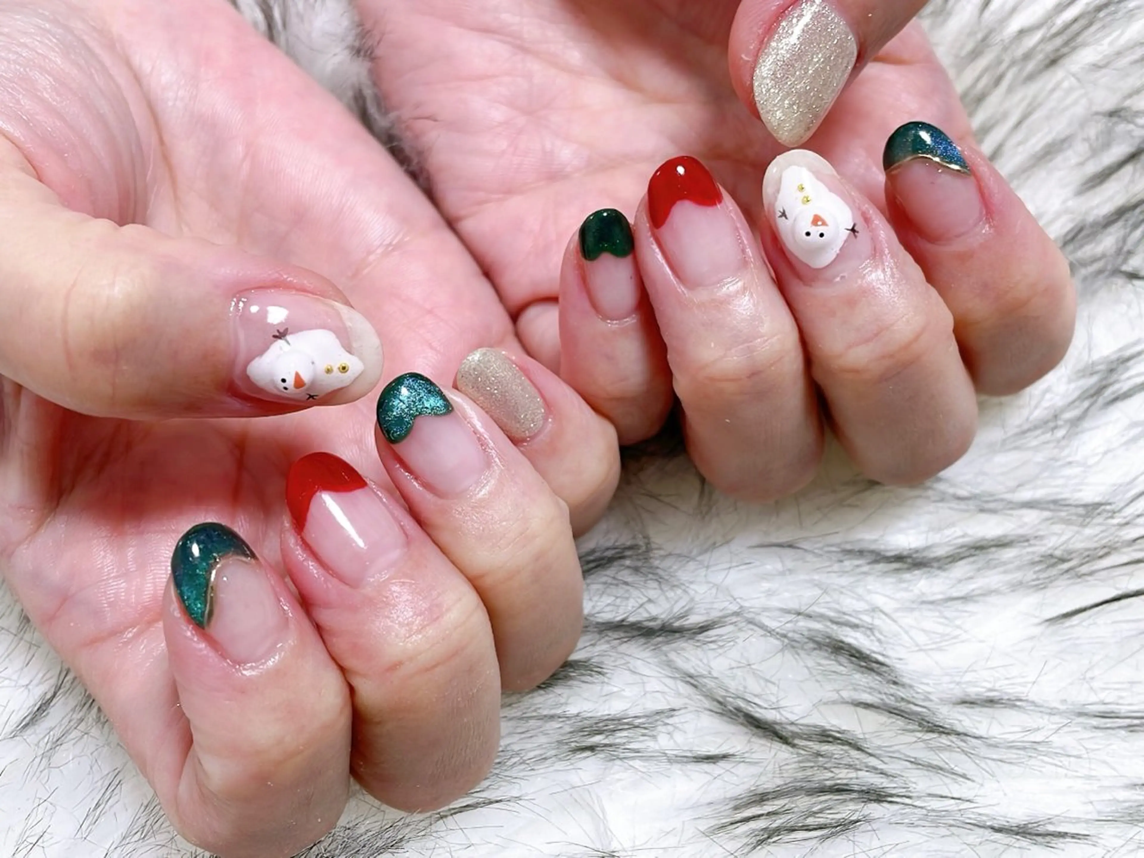 ネイル オーロラネイル フットネイル フレンチネイル ジェルネイル 韓国ネイル kiki nail &brow二子玉川の眉毛・アイブロウイメージ