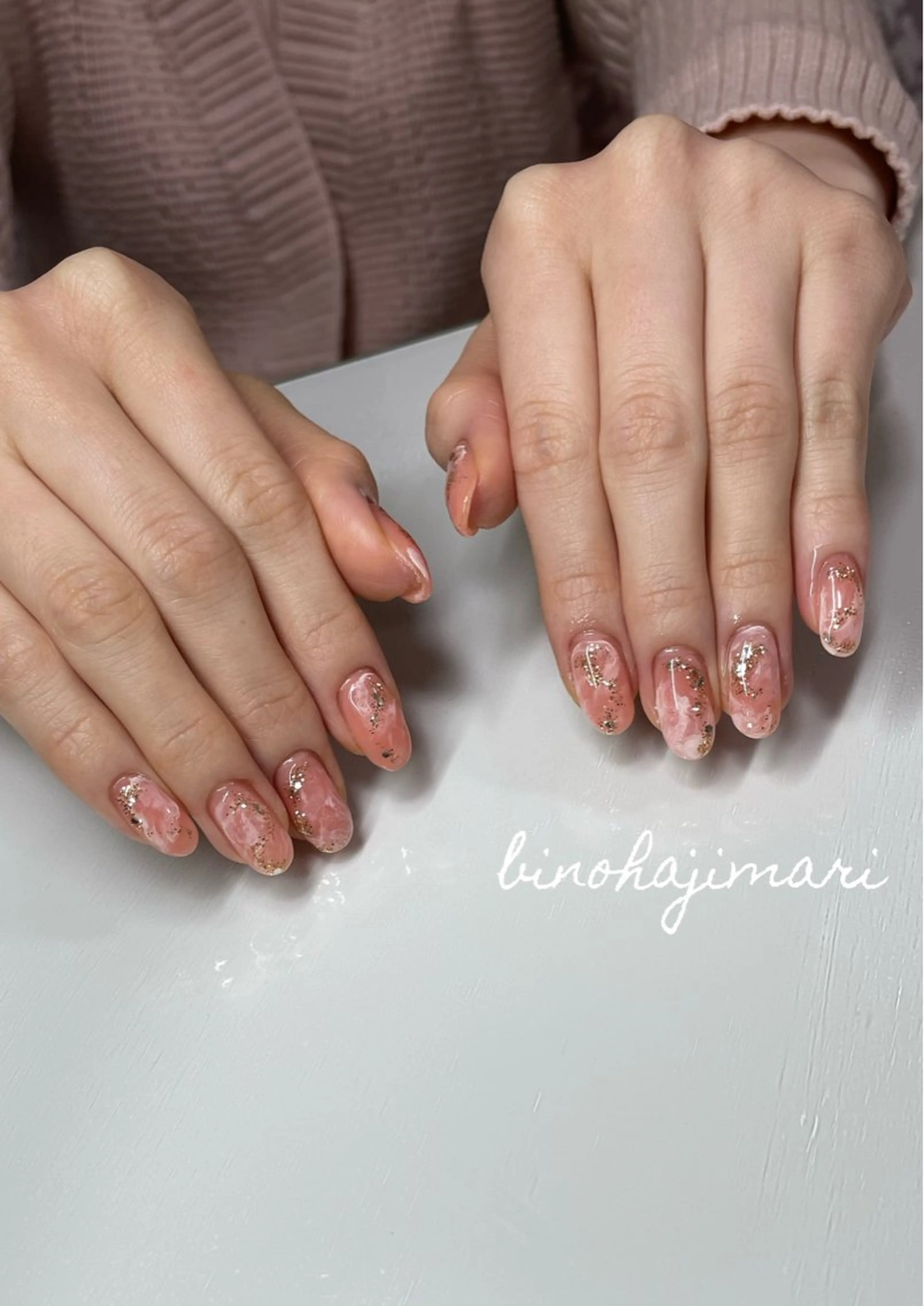 ネイル アートネイル フラッシュネイル ラメ(グリッター) ニュアンスネイル シルバー ♡Bivi♡自爪に 優しいネイルサロンのネイルデザイン