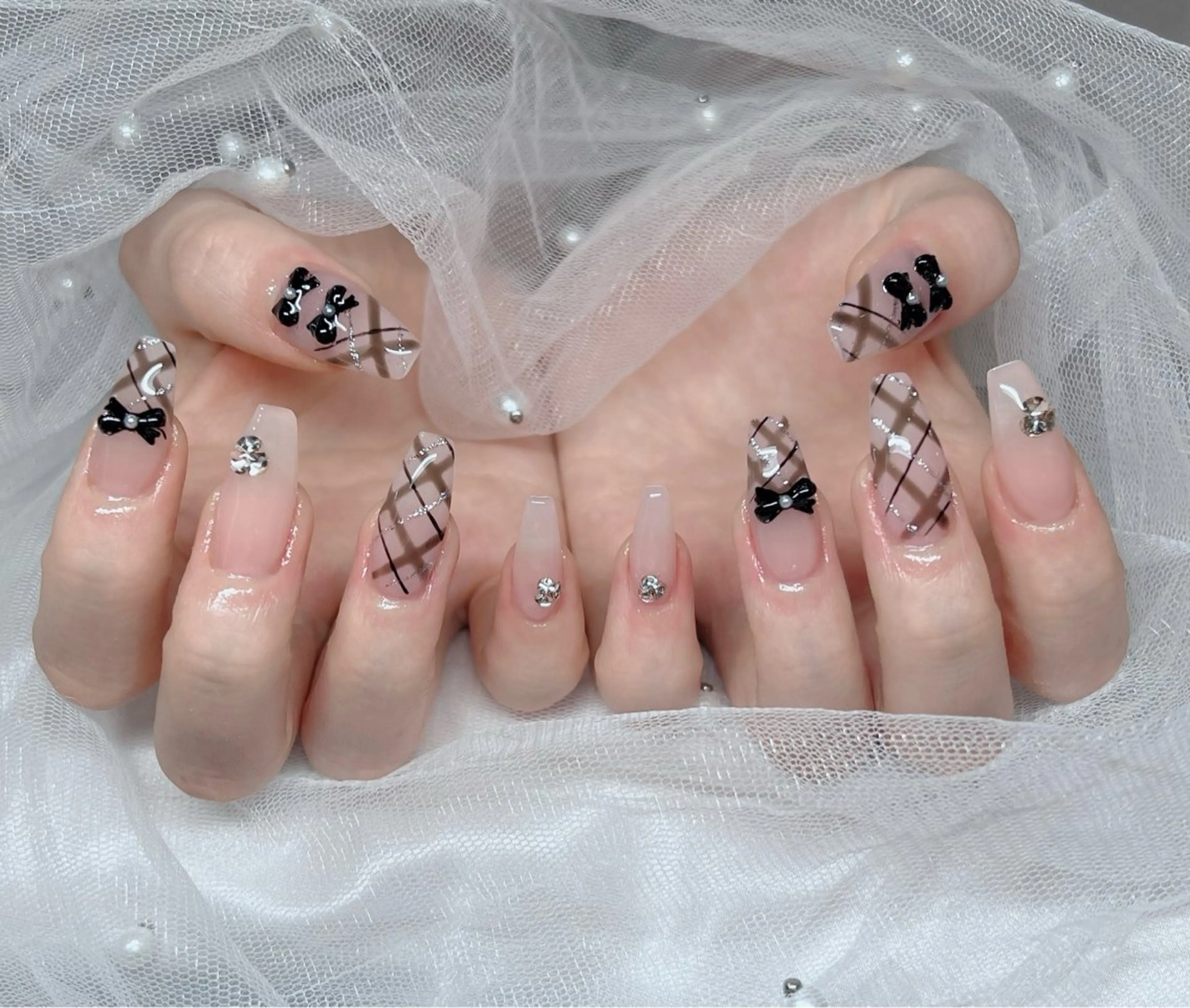 ネイル 🎀PG🩵 ネイルサロンのネイルデザイン