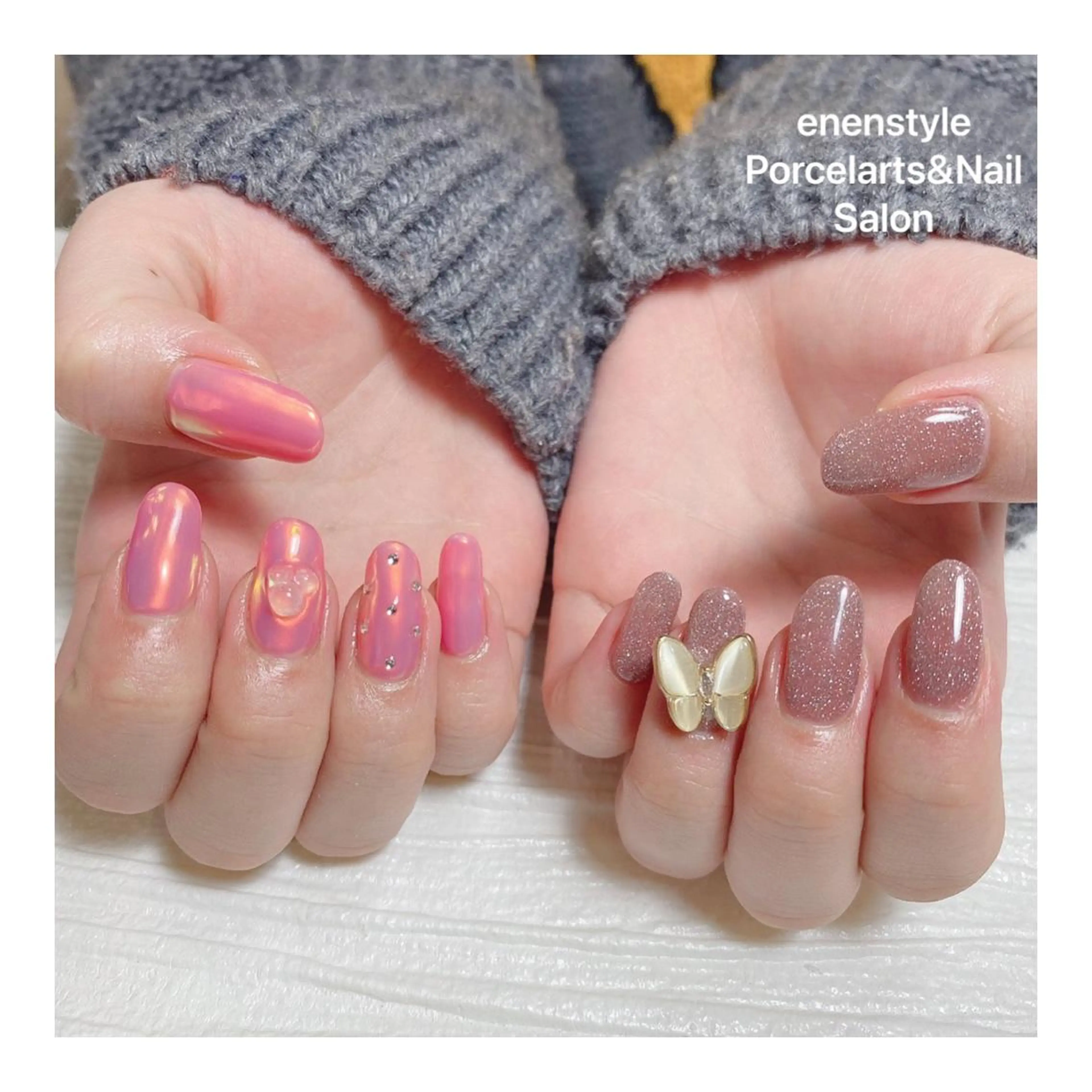 ミディアム ネイル ハンドネイル 👑enen style👑のネイルデザイン