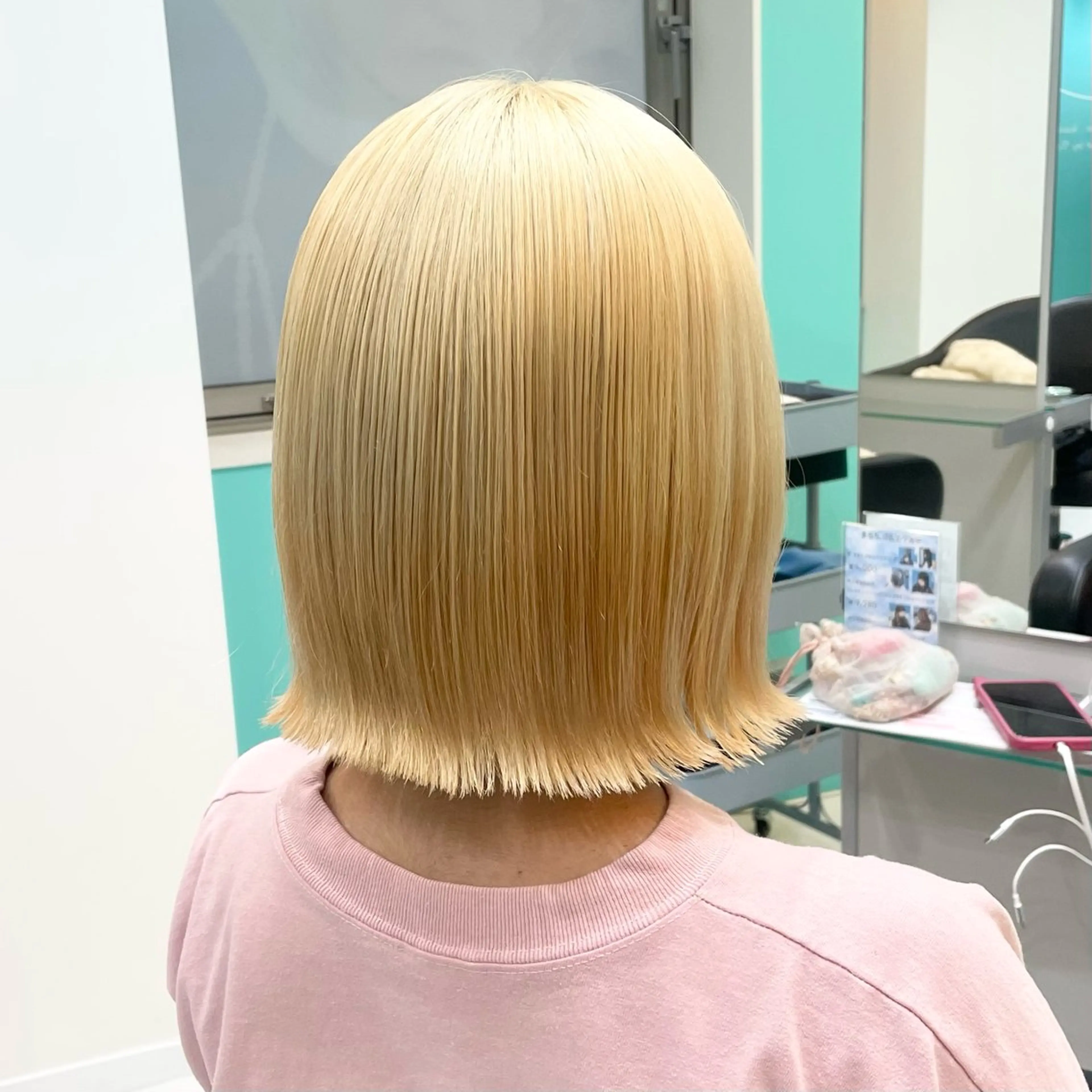ショート カラー ベージュカラー ブロンド ブロンドベージュ ボブ デザインカラー/ ボブ/Natsukiのヘアスタイル