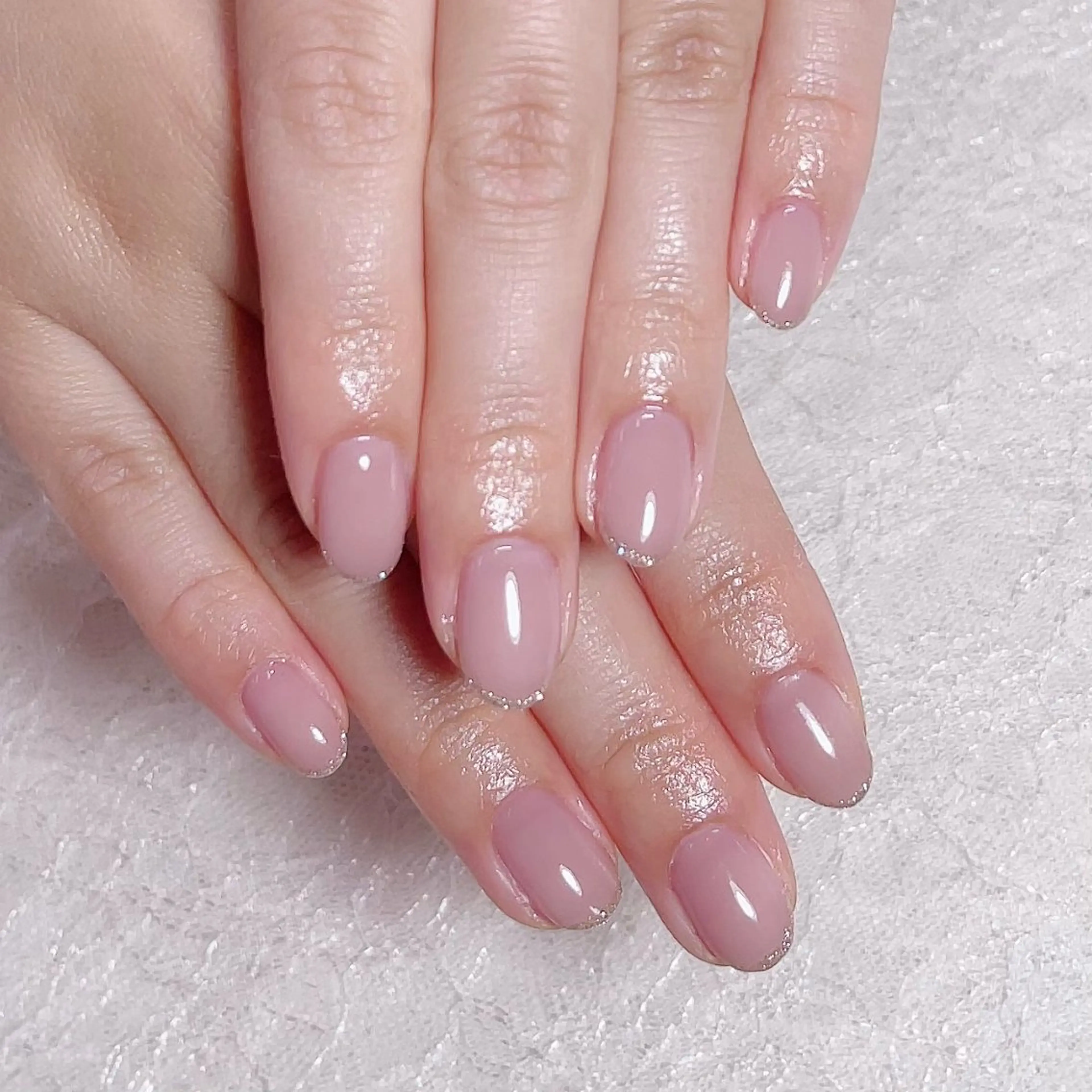 自爪を削らないパラジェル使用✨️ジェルオフなし✨️ワンカラーの写真