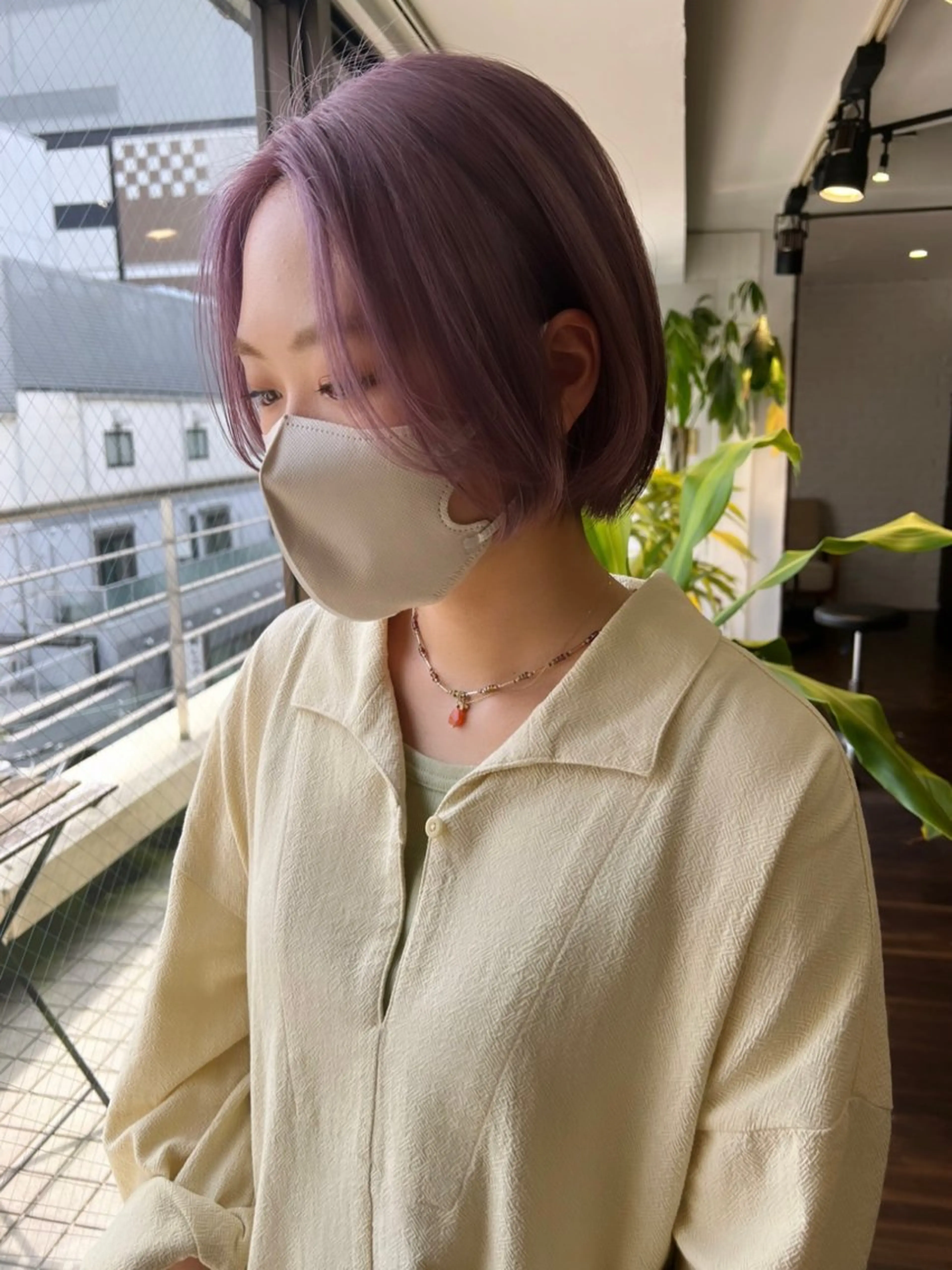 ショート カラー ブリーチ ケアブリーチ 透明感カラー デザインカラー ダブルカラー ハイトーン/ボブ 🎀sonokaのヘアスタイル