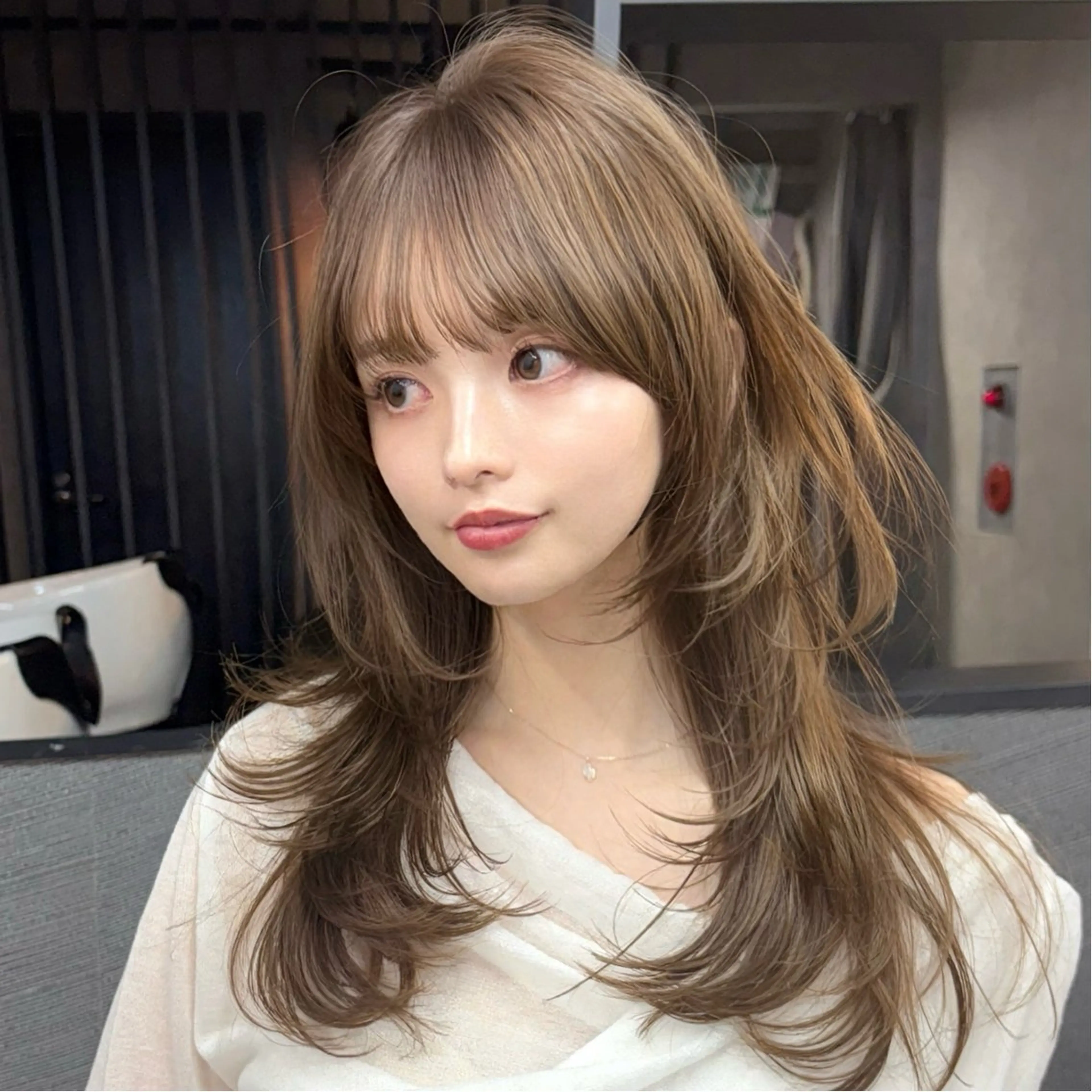 セミロング カラー カット ヘアカラー トリートメント レイヤー髪質改善 ハッシュカット/新宿のヘアスタイル