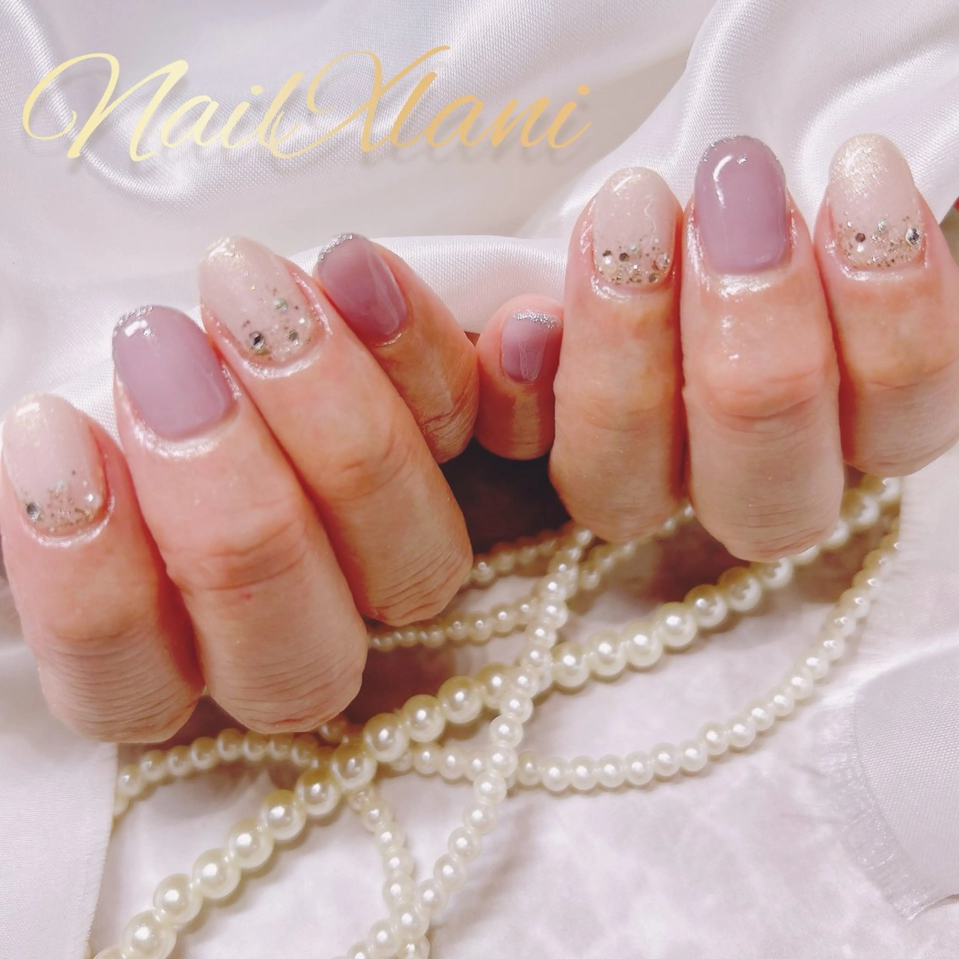 ネイル フットネイル ジェルネイル マグネットネイル パラジェル Nail×Lani 深爪矯正対応◎のネイルデザイン