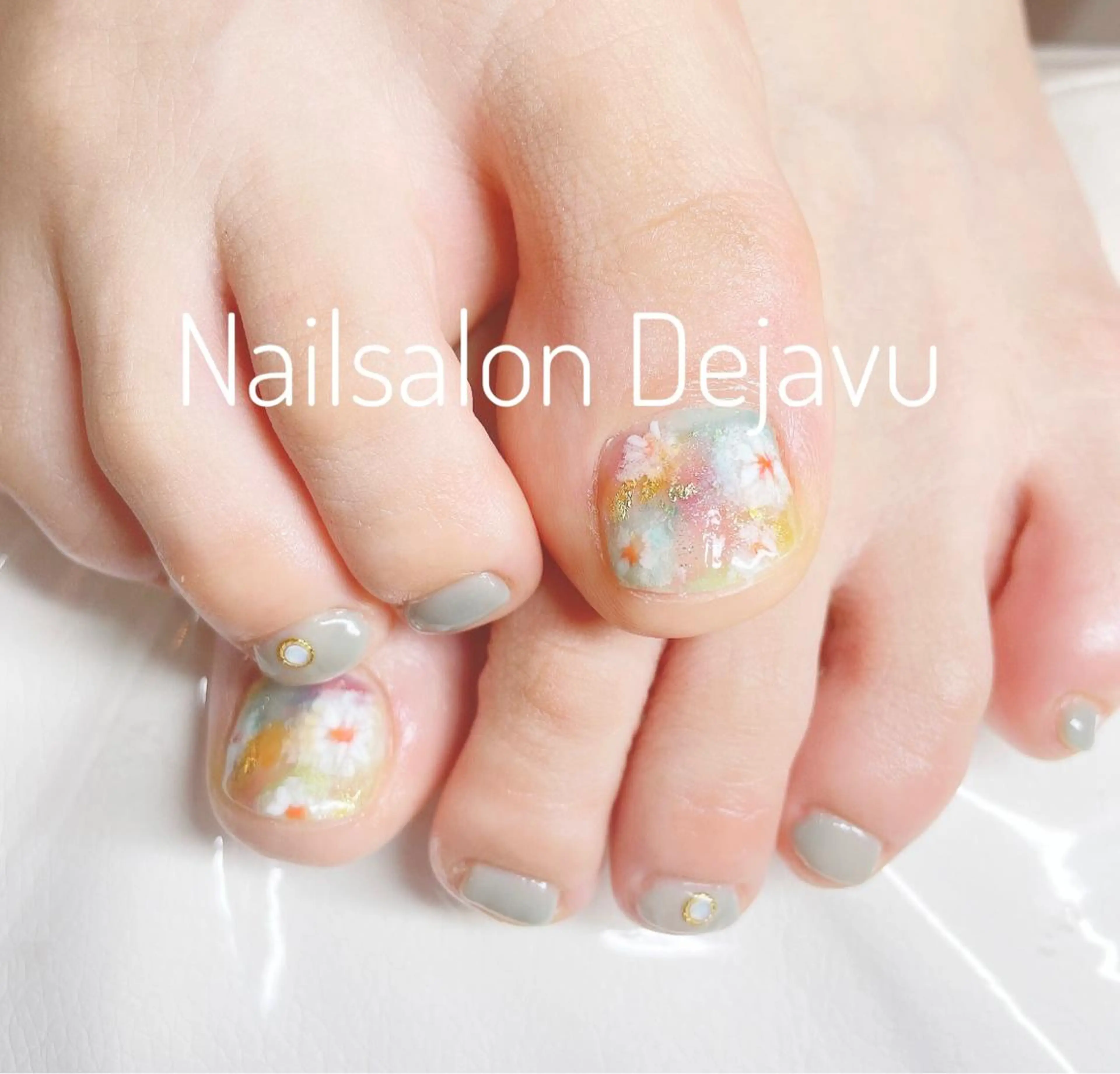 ネイル アートネイル クリアネイル フットネイル ジェルネイル 持ち込み Nail salon Dejavu 🌿のネイルデザイン