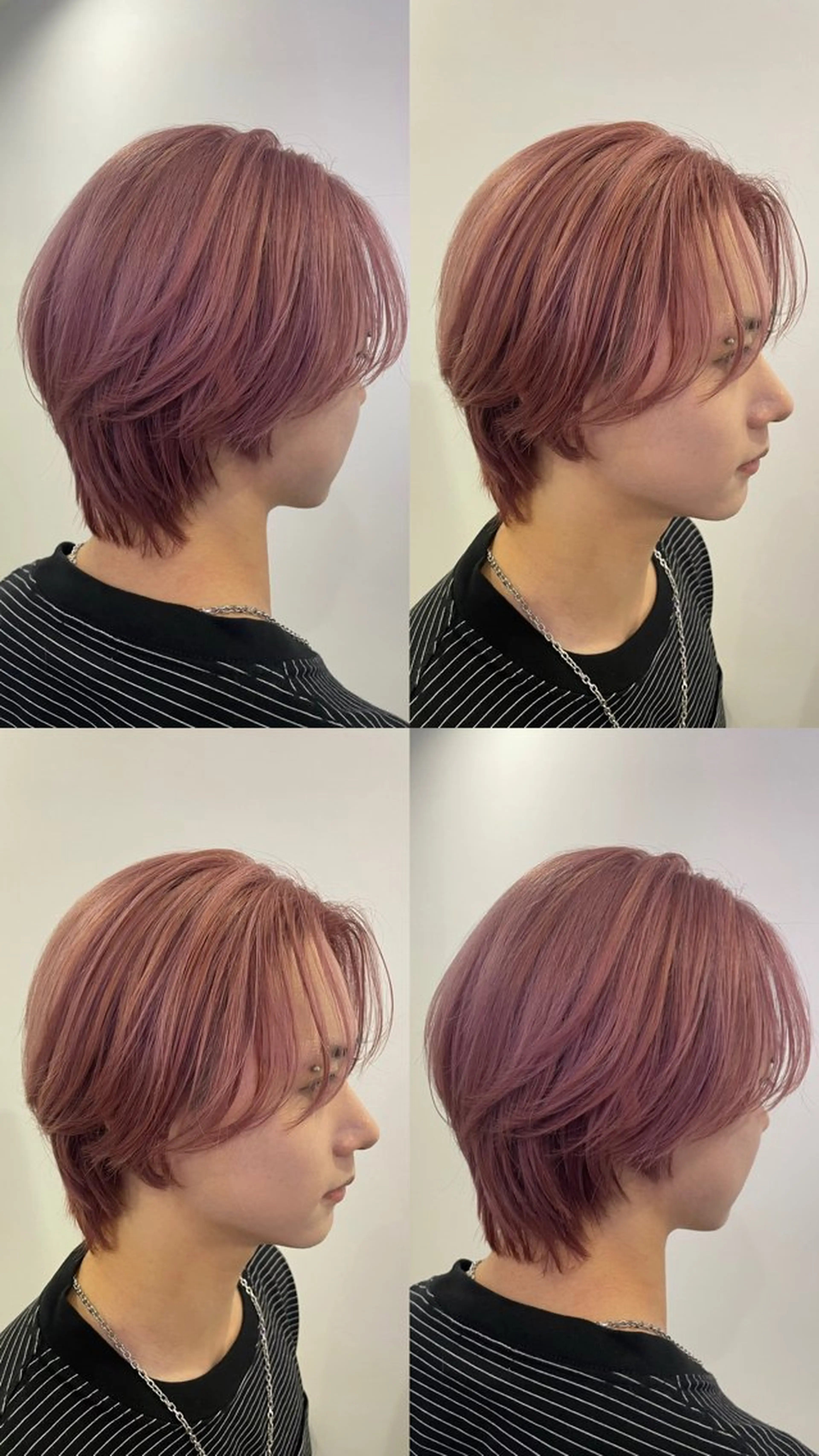 ショート カラー メンズ メンズハイライト ベージュカラー 透明感カラー ハイライトカラー ピンクカラー ヘアカラー S.SWEET京都駅 / hinacoのヘアスタイル