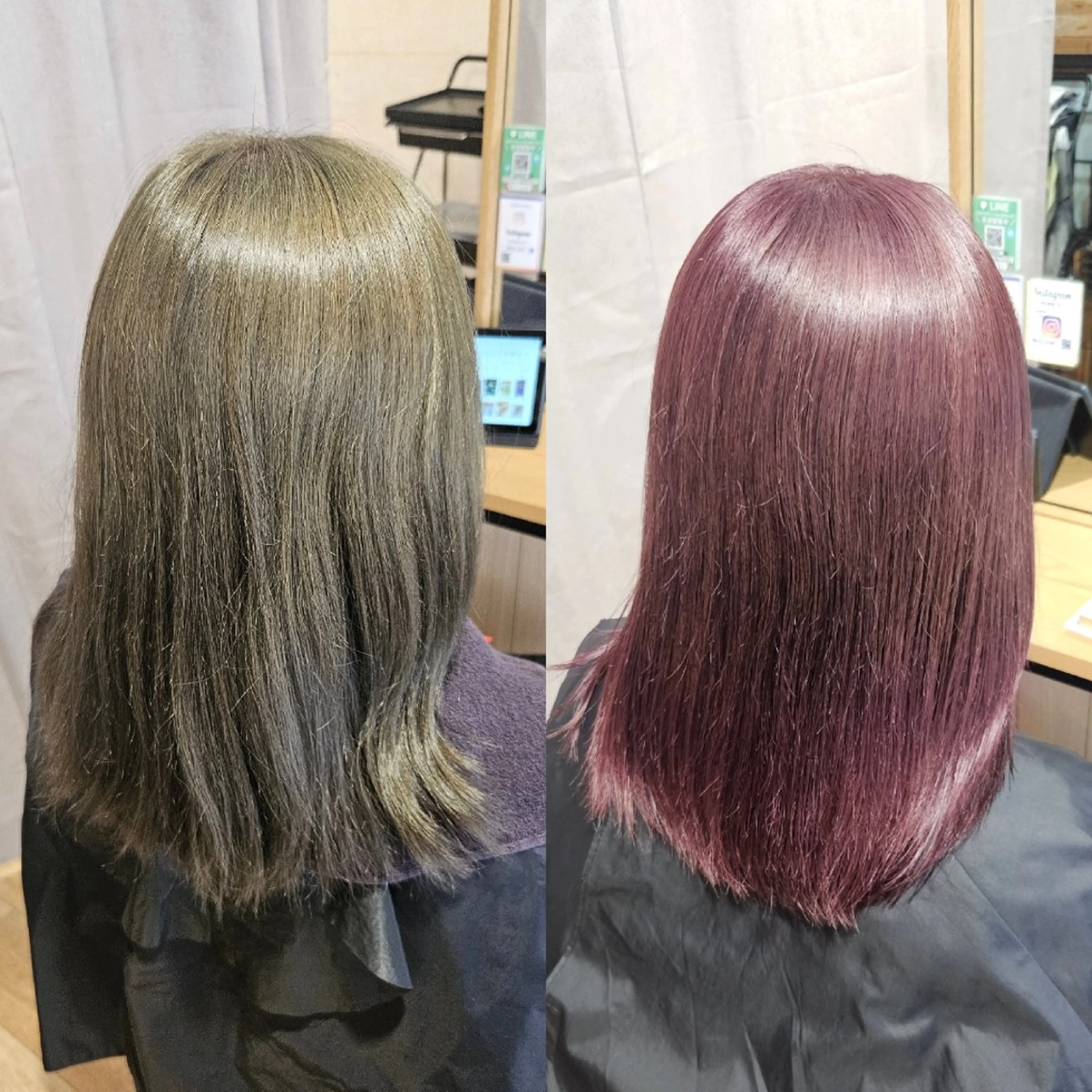 セミロング カラー ブリーチ ブリーチなしカラー ピンクカラー ヘアカラー トリートメント 外戸口未優利 /ケドグチミユリのヘアスタイル