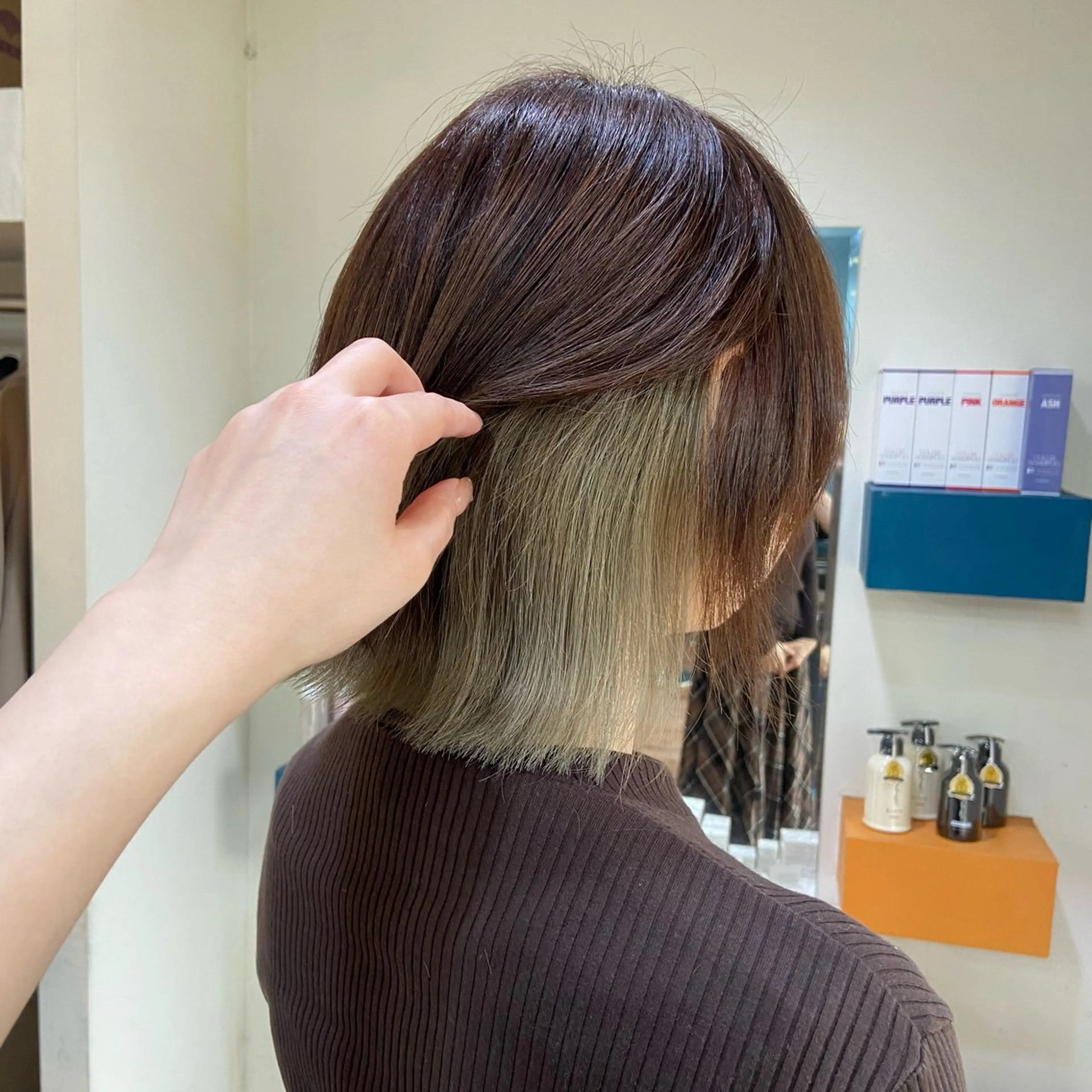 ミディアム カラー 髪質改善/透明感 カラー/西川奈穂のヘアスタイル