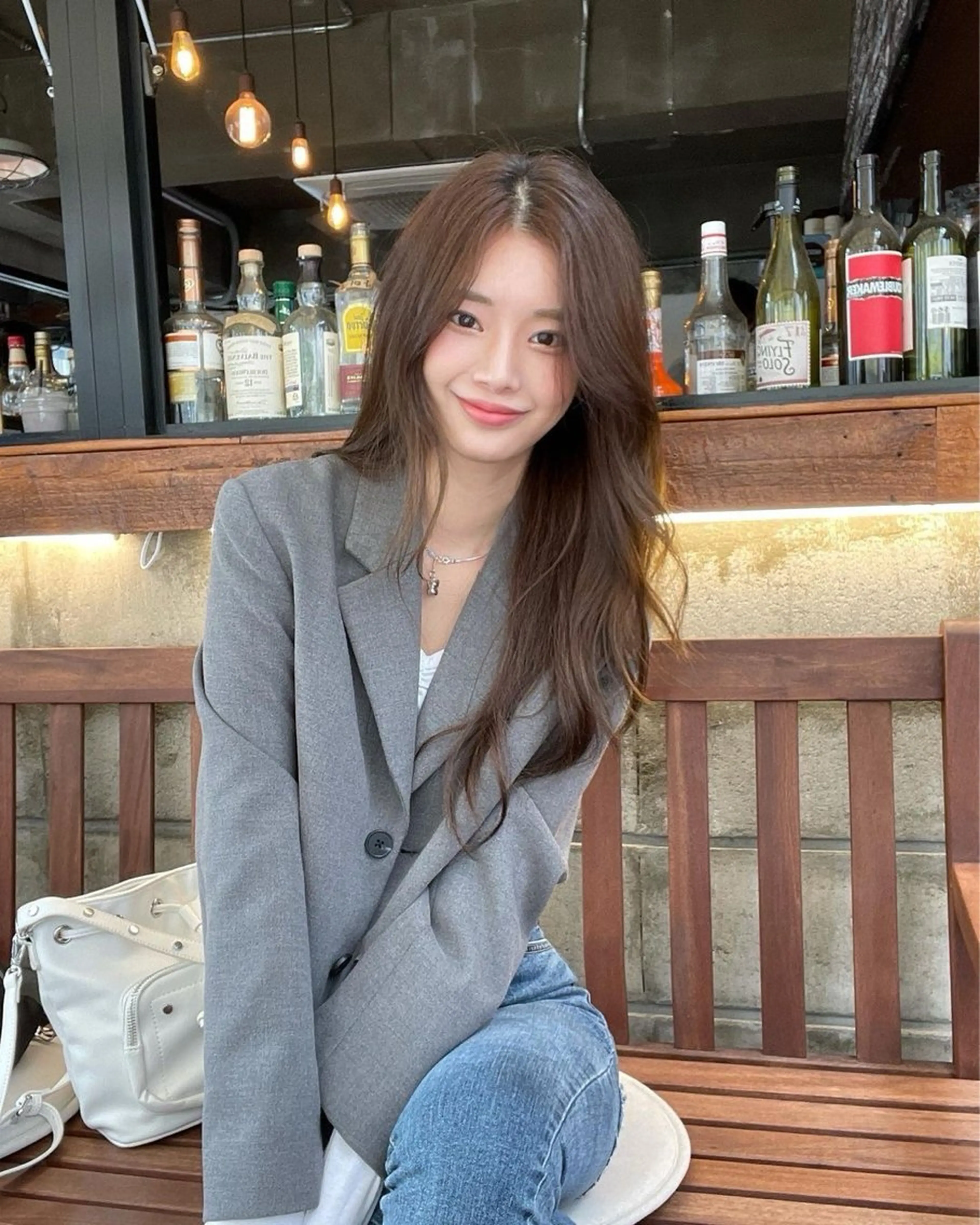 ロング カラー カット ヘアカラー トリートメント 莉乃/縮毛矯正/髪質 改善/艶カラーのヘアスタイル