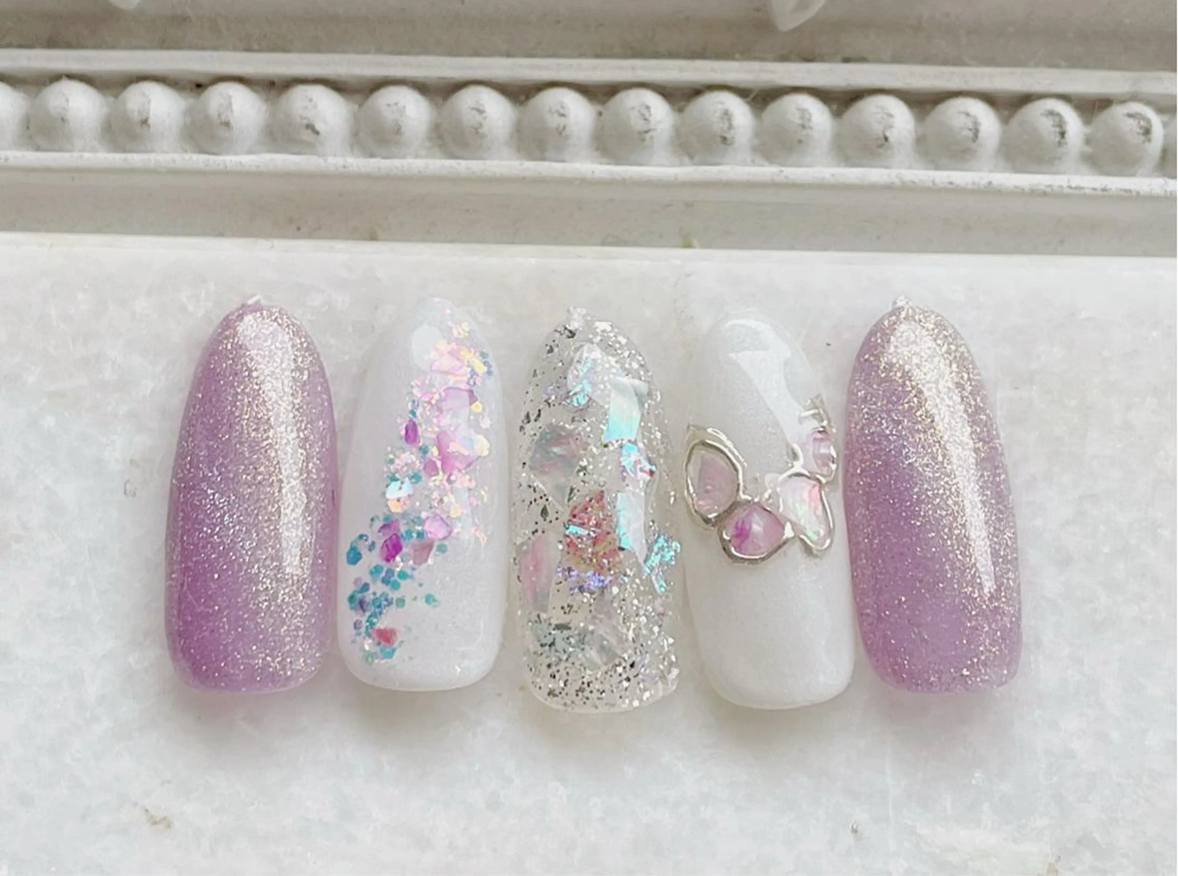 ネイル ジェルネイル キラキラネイル マグネットネイル ミラーネイル パラジェル ハンドネイル Satomi  のネイルデザイン