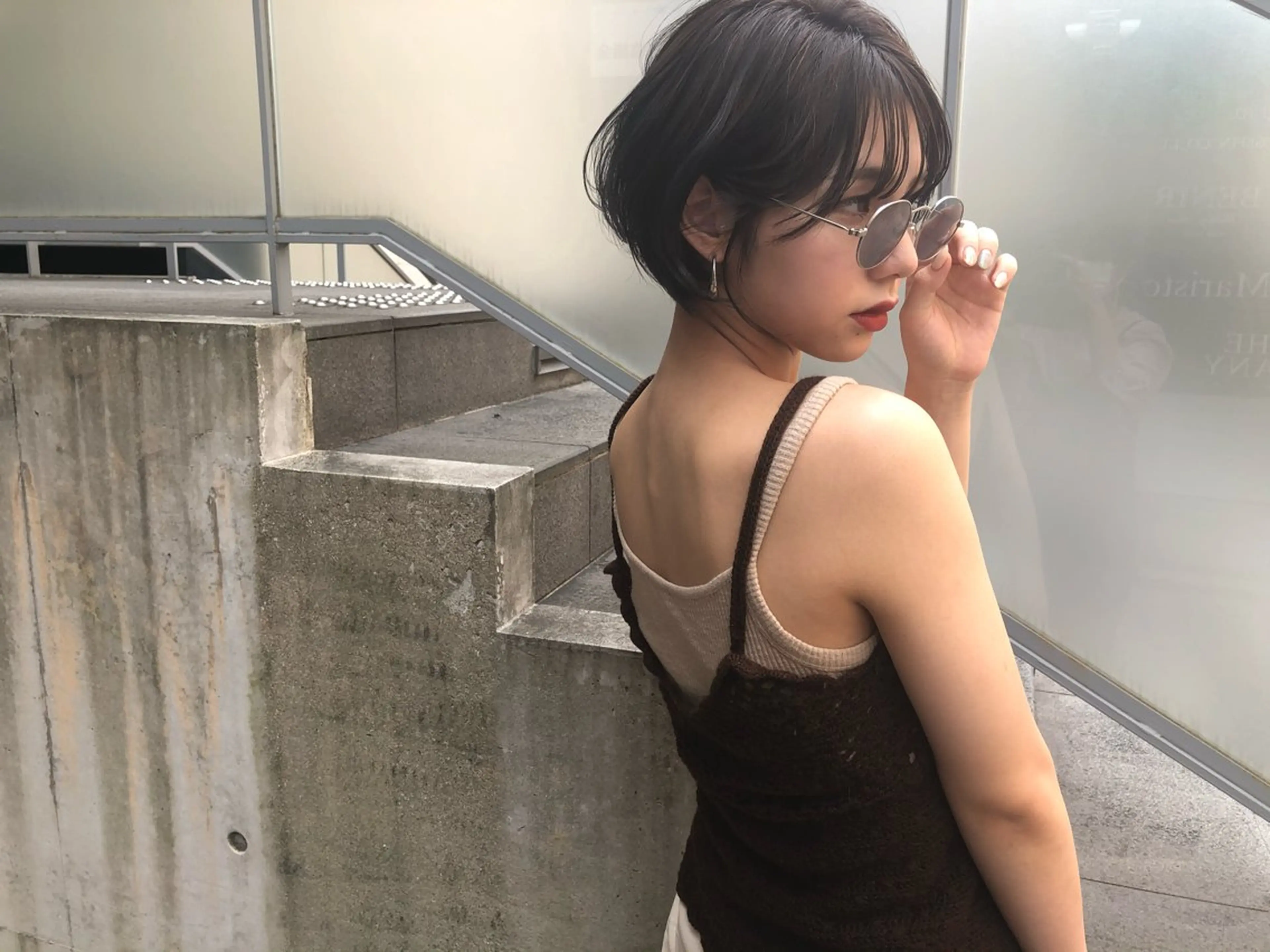 ショート カラー カット ヘアカラー トリートメント ショート/ボブ/ 心斎橋/宮脇美奈のヘアスタイル