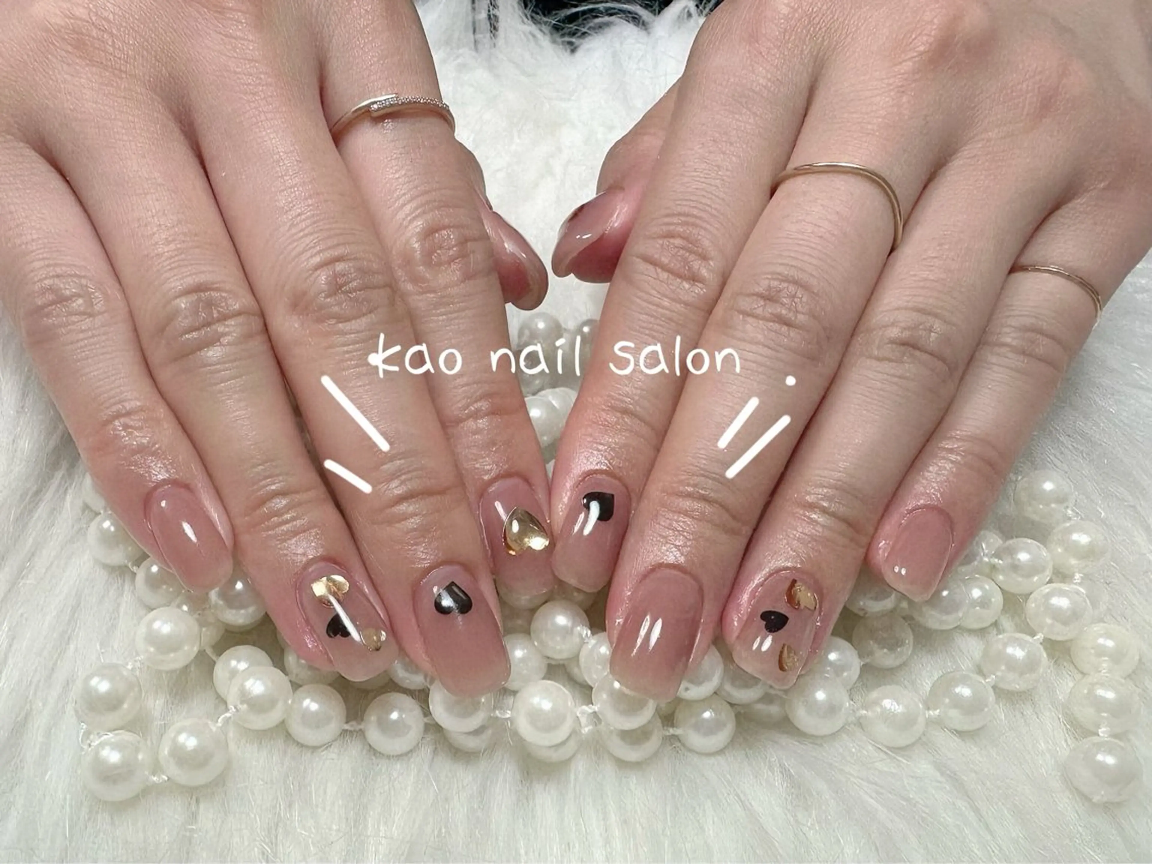 ネイル チークネイル 長さ出し フレンチネイル ジェルネイル ガラスフレンチ ハンドネイル kao nail マグネット/長さだしのネイルデザイン