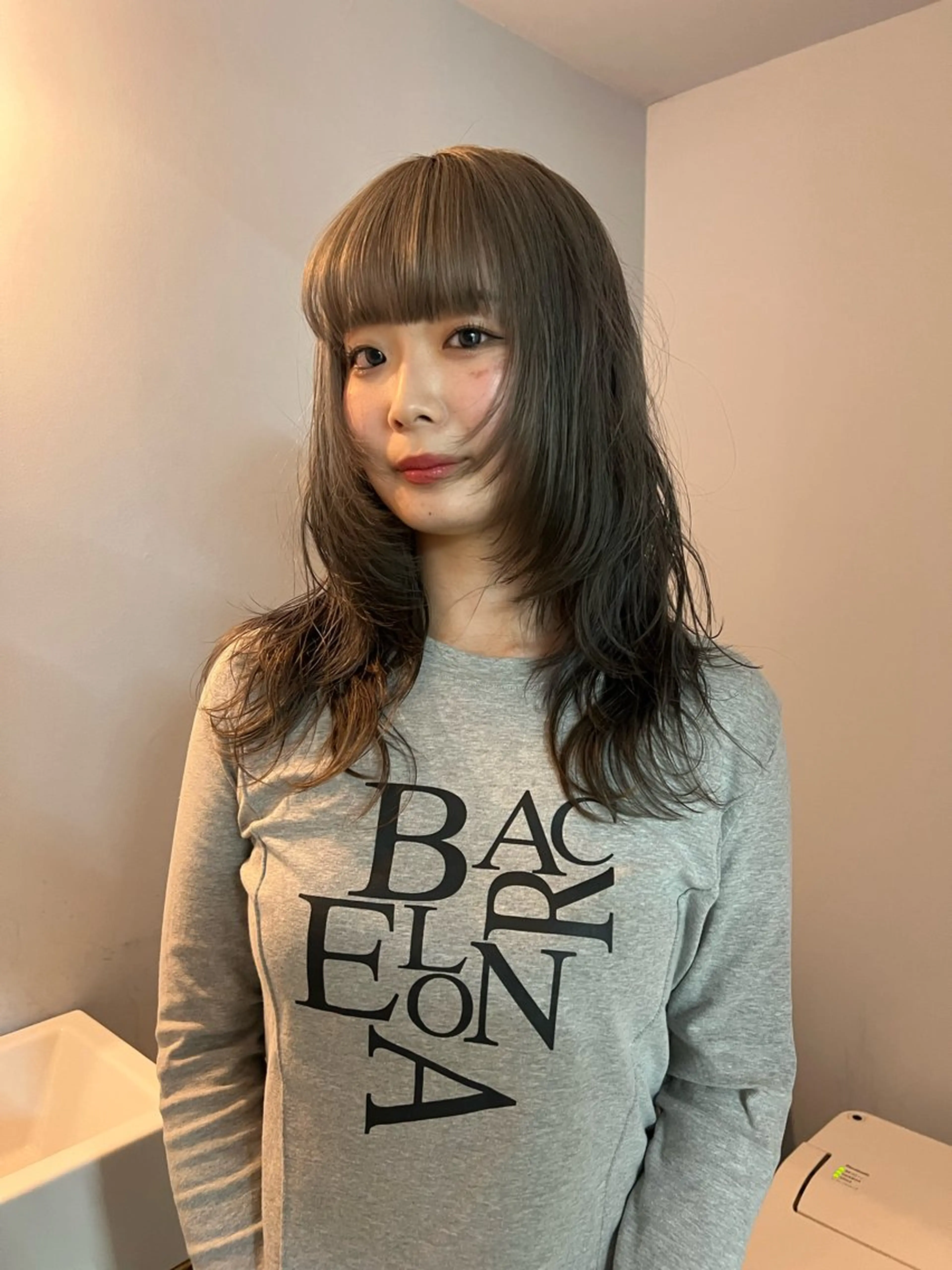 セミロング 舟橋耀/ブリーチカラ ー/レイヤーカットのヘアスタイル