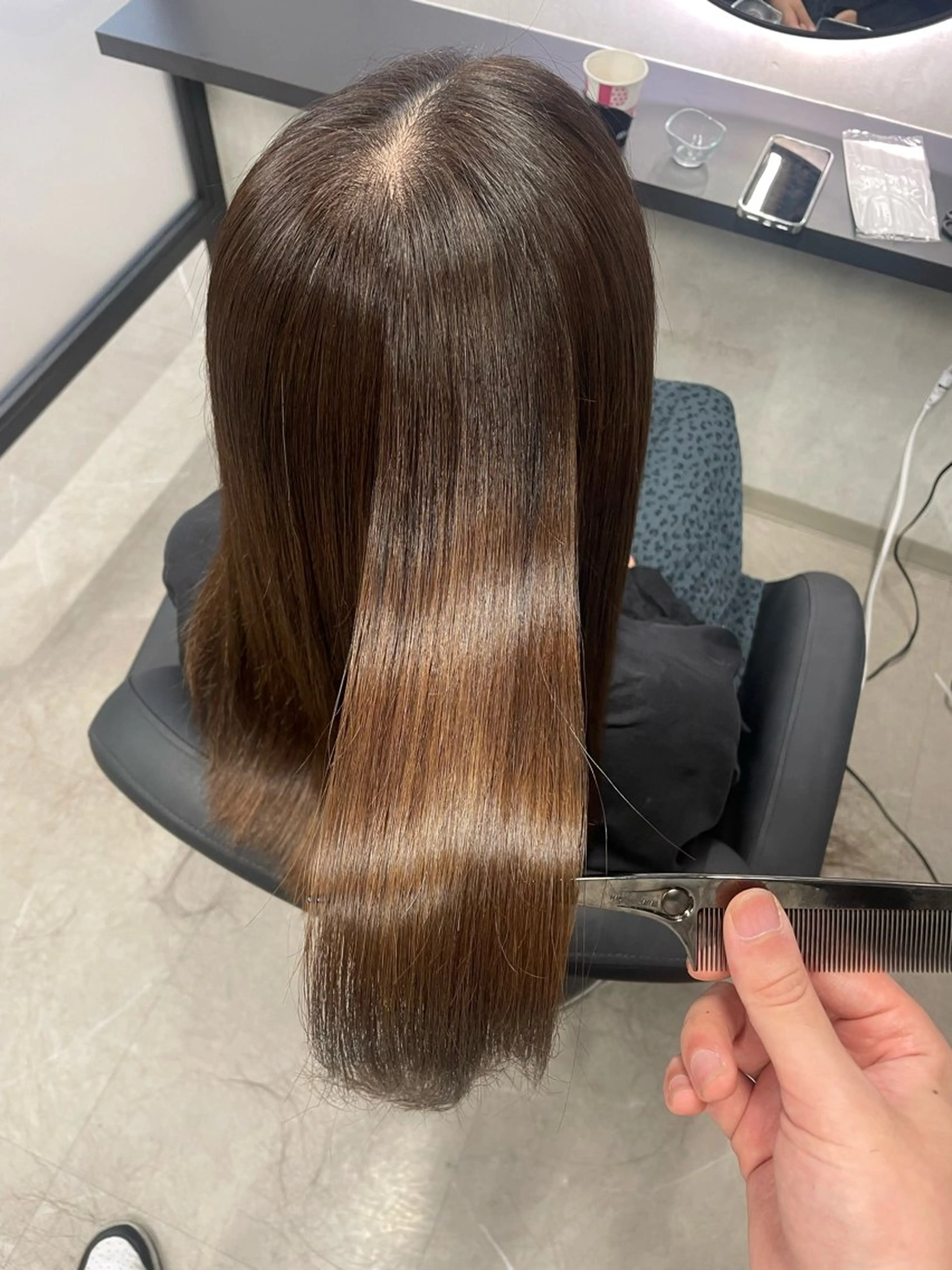 ロング 縮毛矯正 トリートメント XYZ所属・縮毛矯正/髪質改善 韓国風/MIKIYAのヘアスタイル