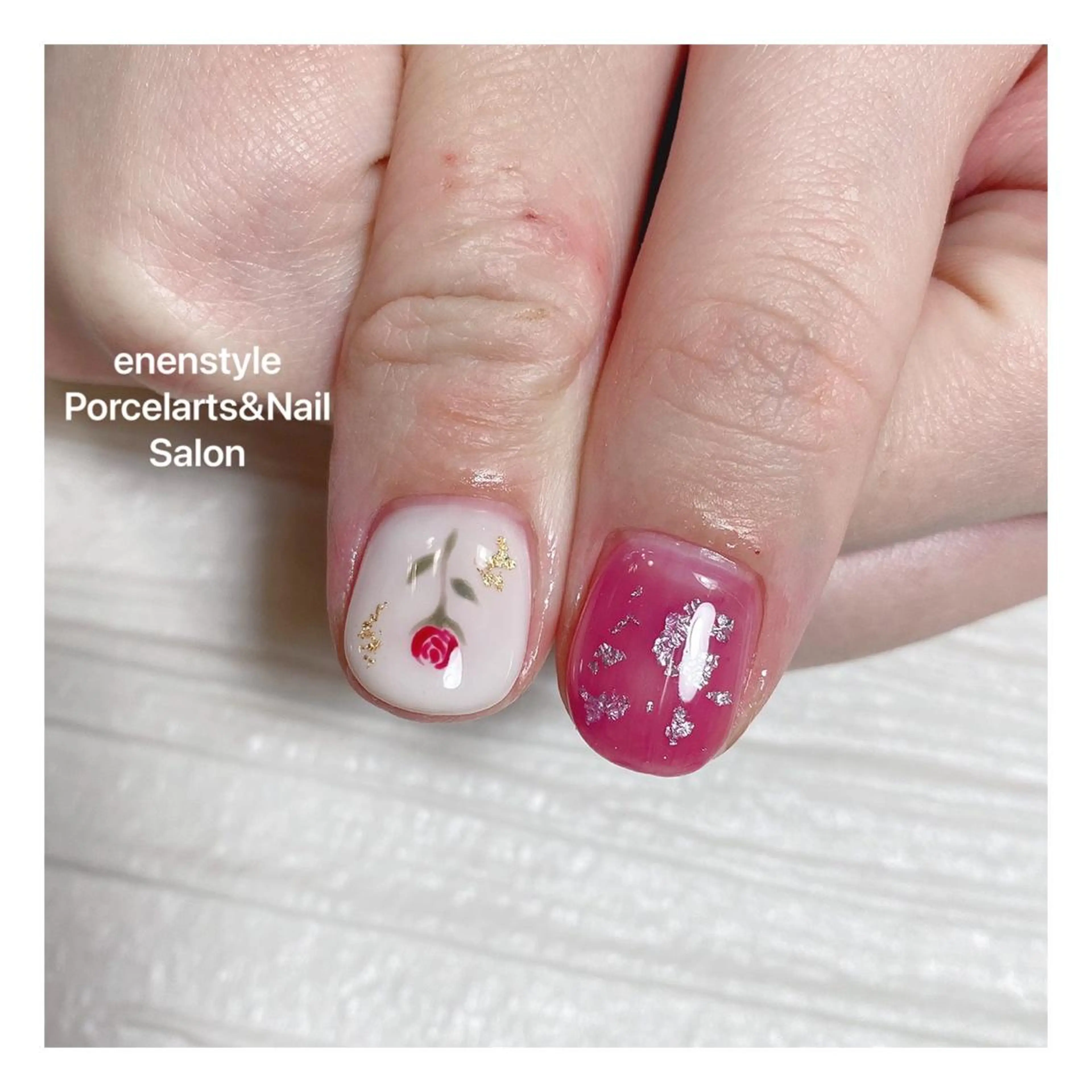 ショート ネイル ハンドネイル 👑enen style👑のネイルデザイン