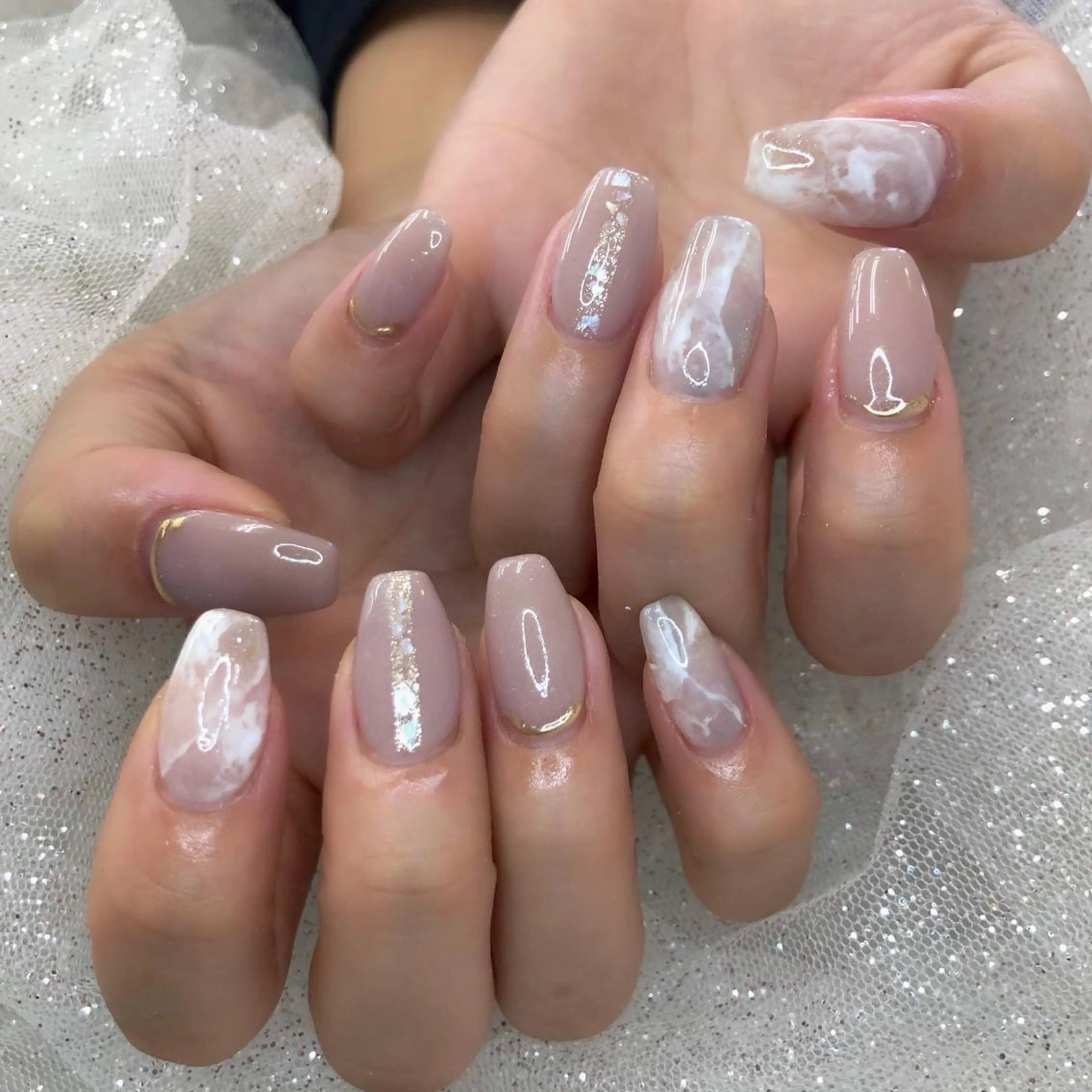 ネイル 大理石ネイル(マーブル) ニュアンスネイル nail 1997のネイルデザイン