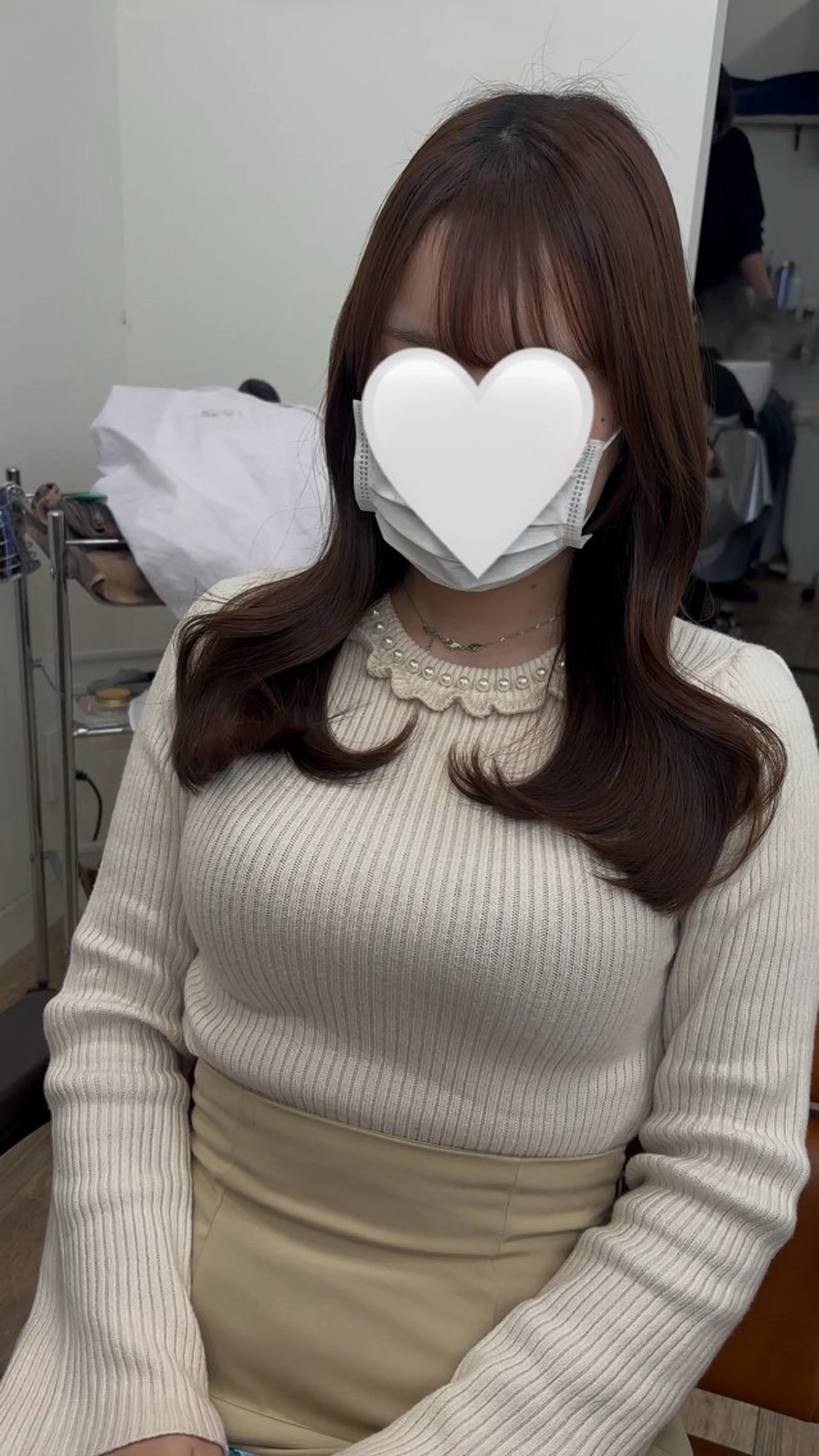 セミロング くびれヘア レイヤーカット カット トリートメント レイヤー/韓国ヘア /LILICAのヘアスタイル