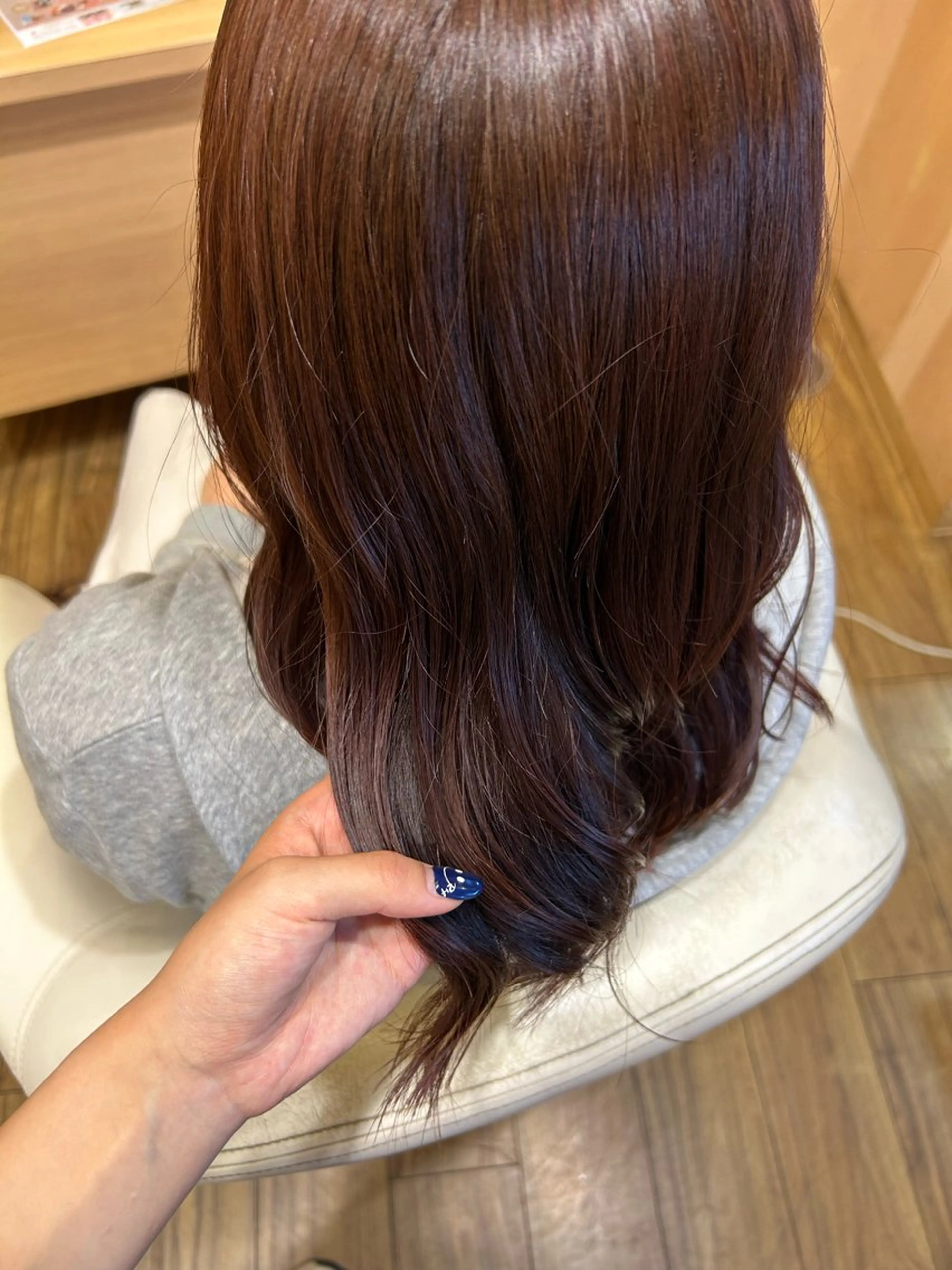 ミディアム カラー ブラウンカラー ピンクカラー ピンクブラウン 前田 亜由美のヘアスタイル