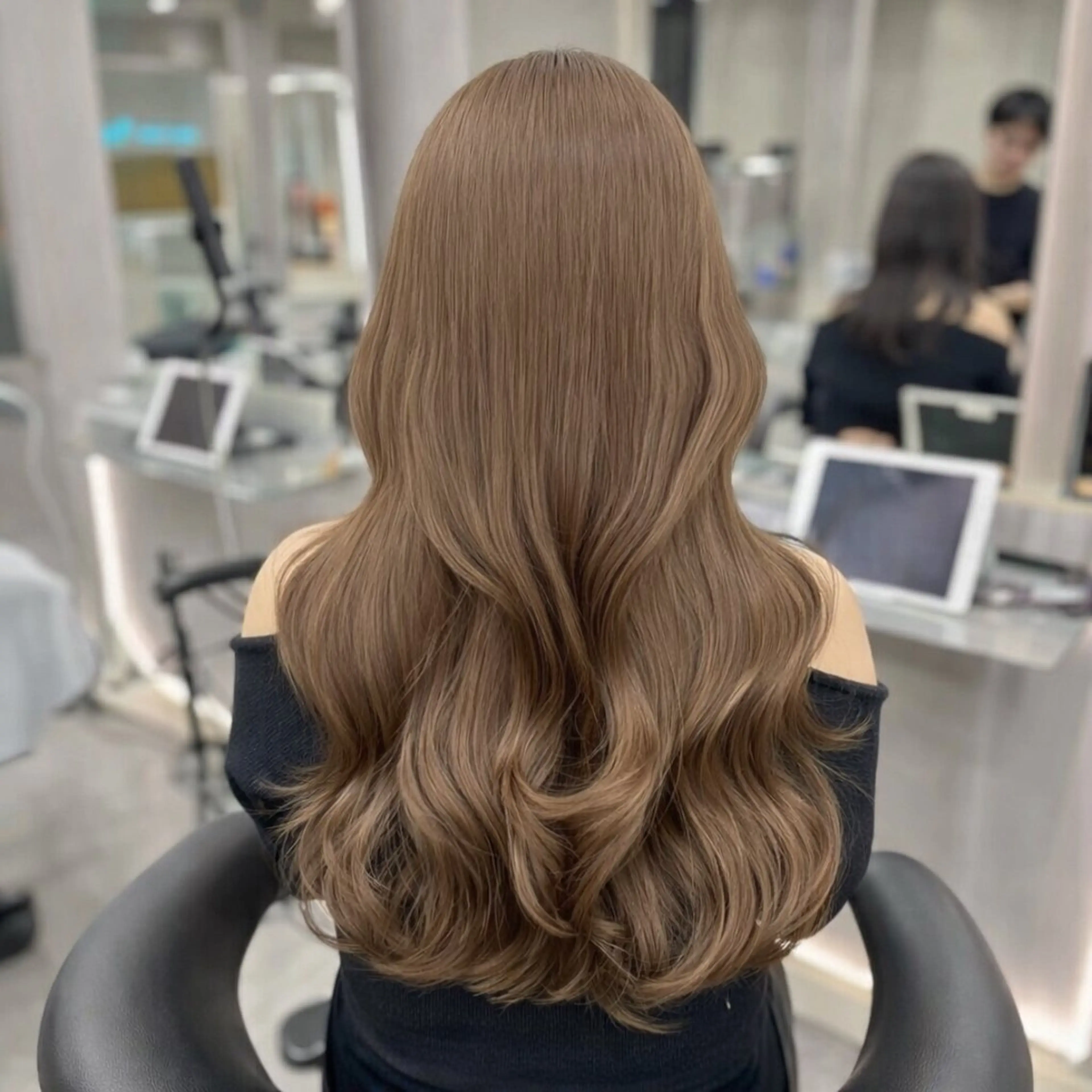 ロング カット ヘアカラー トリートメント 博多ベージュ 🐻松井傑のヘアスタイル