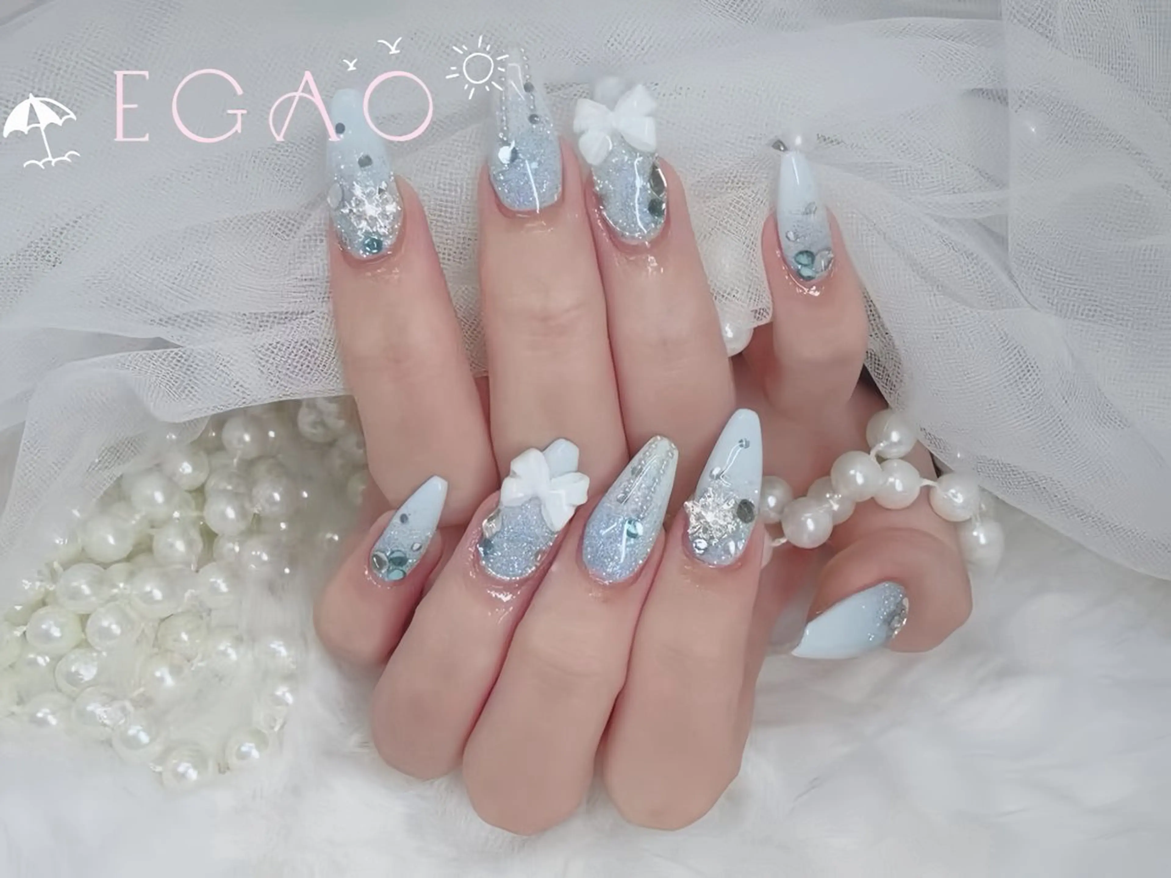 ネイル アートネイル フットネイル フレンチネイル ジェルネイル グラデーション ハンドネイル Egao Nail錦糸町店のネイルデザイン