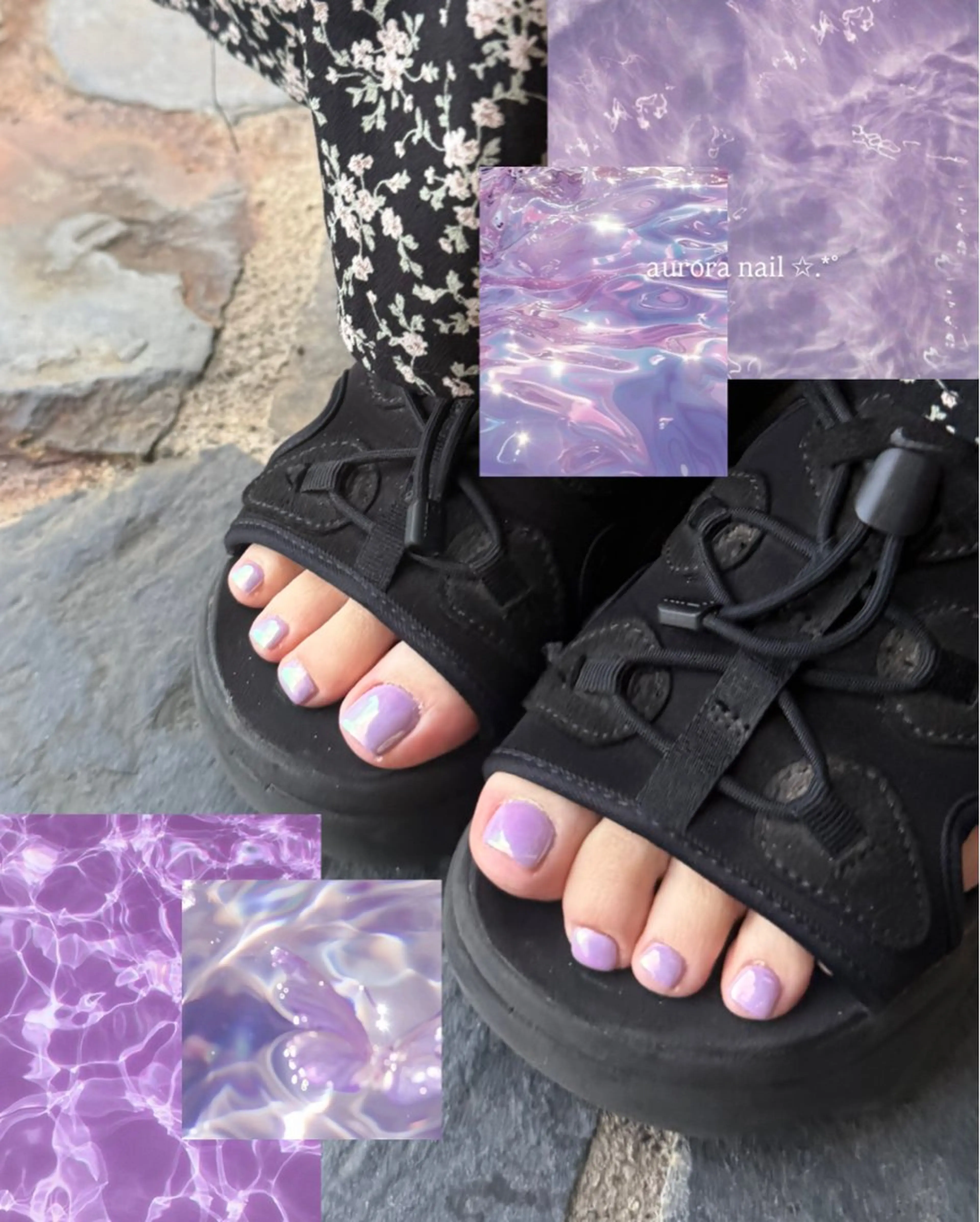 ネイル オーロラネイル ジェルネイル ワンカラーネイル ハンドネイル Angelique 田中/高崎のネイルデザイン