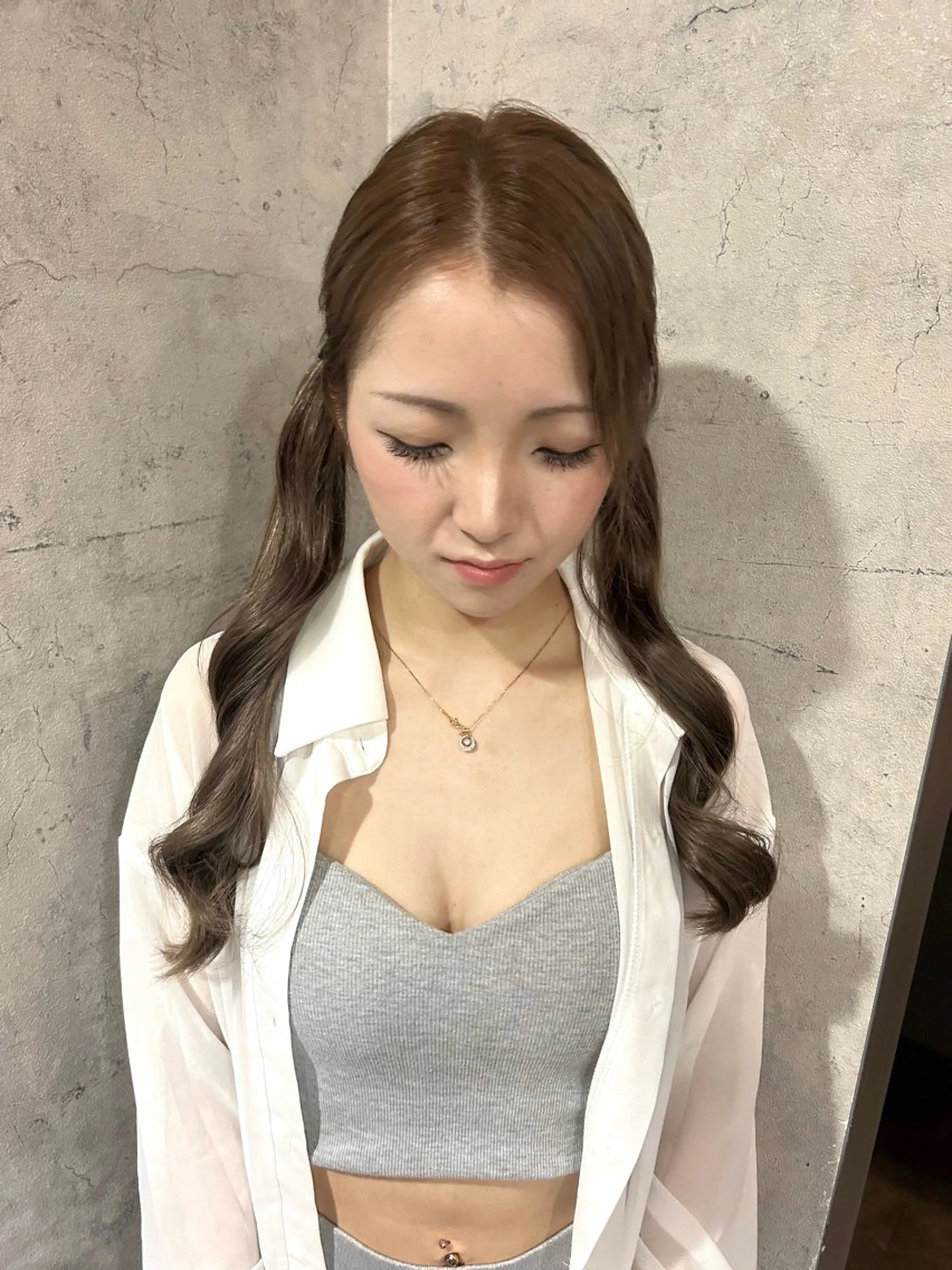 セミロング カラー グレージュ ヘアカラー トリートメント パーソナルカラー 診断🍀マリンのヘアスタイル