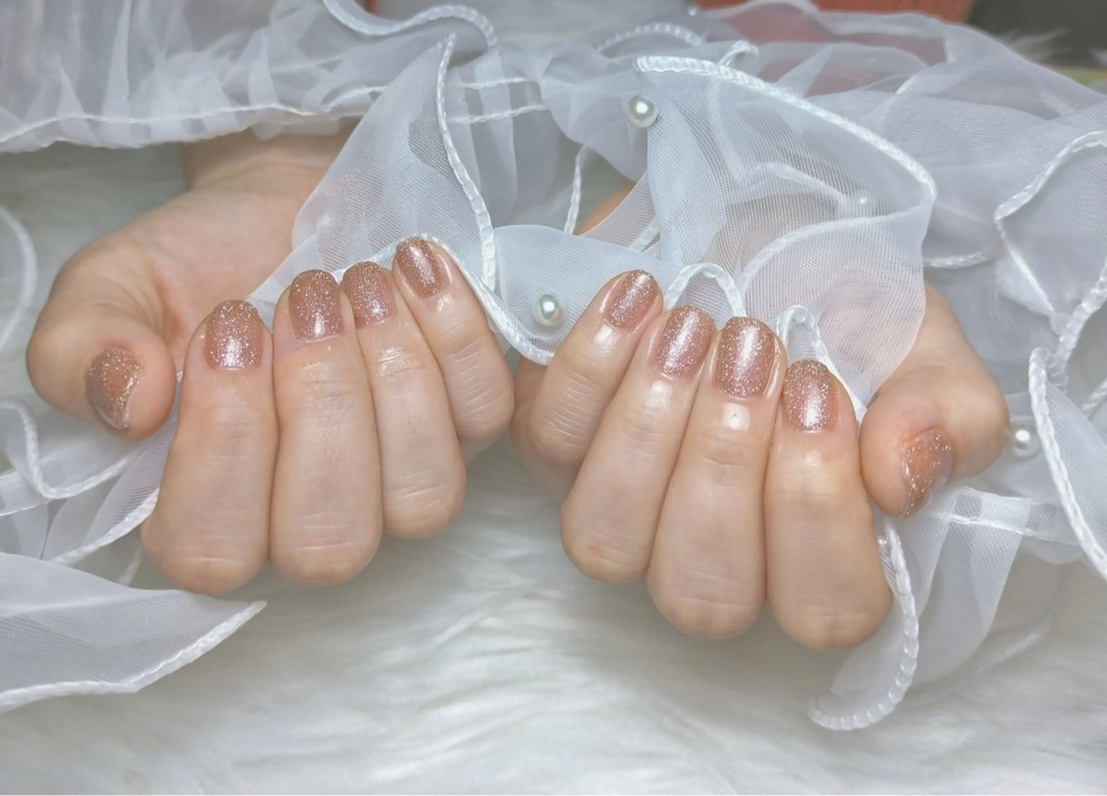 ネイル Shis_🦄shi 韓国風キラキラネイルのネイルデザイン