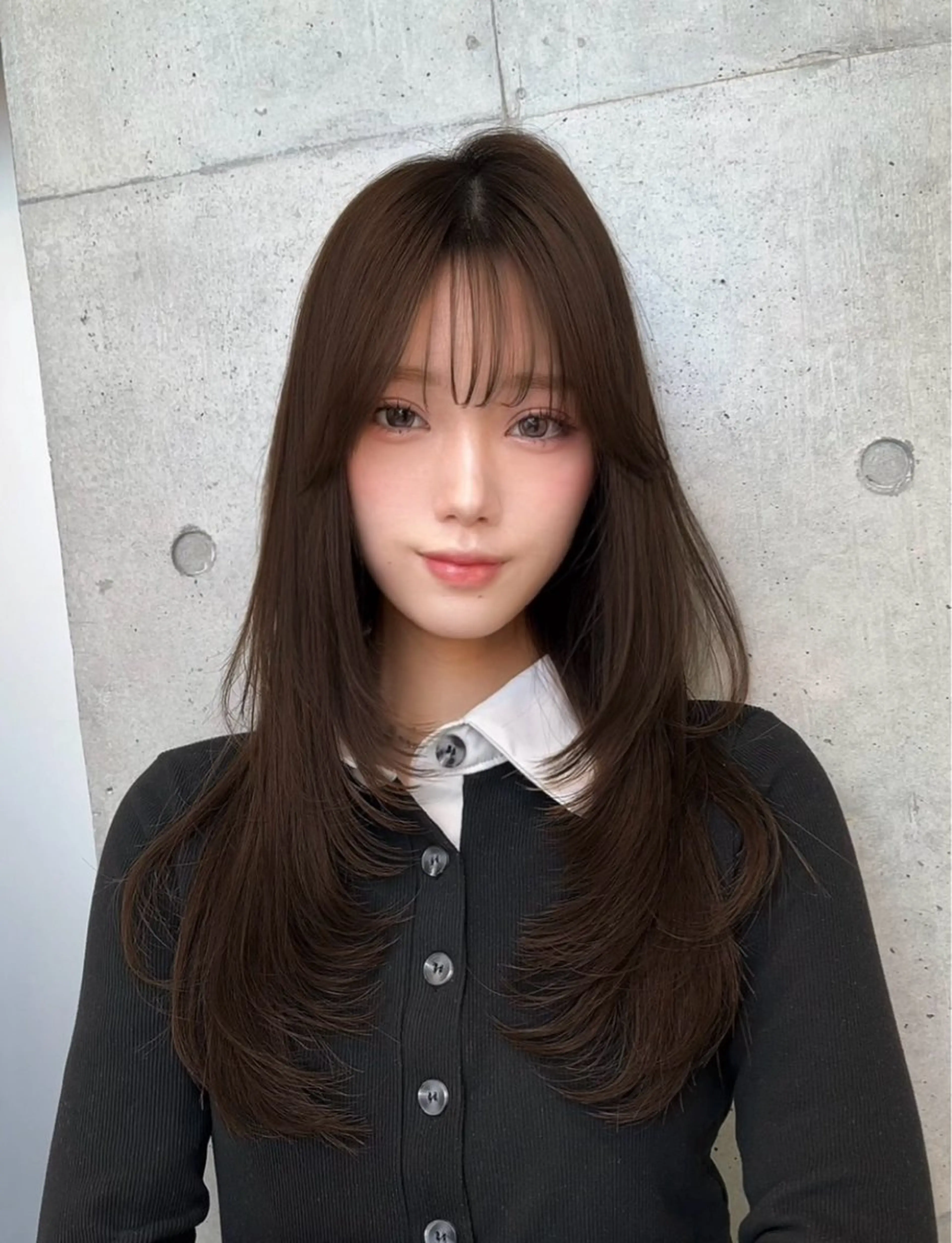 セミロング カラー カット ヘアカラー トリートメント 🌫️大人韓国ヘア 🌫️naoyaのヘアスタイル