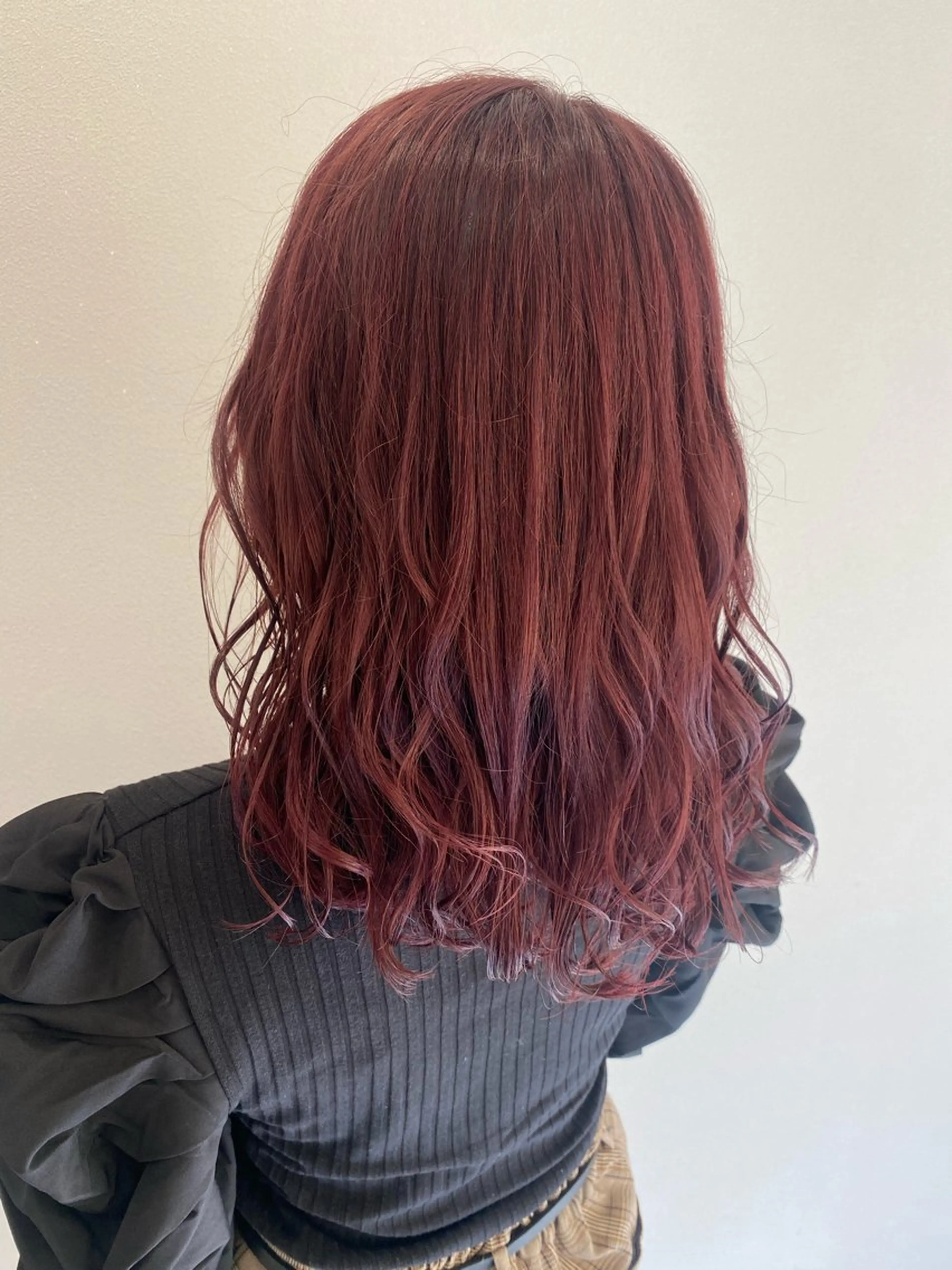 セミロング カラー ブリーチ ブリーチなしカラー 💘韓国カラー💘 クルミのヘアスタイル
