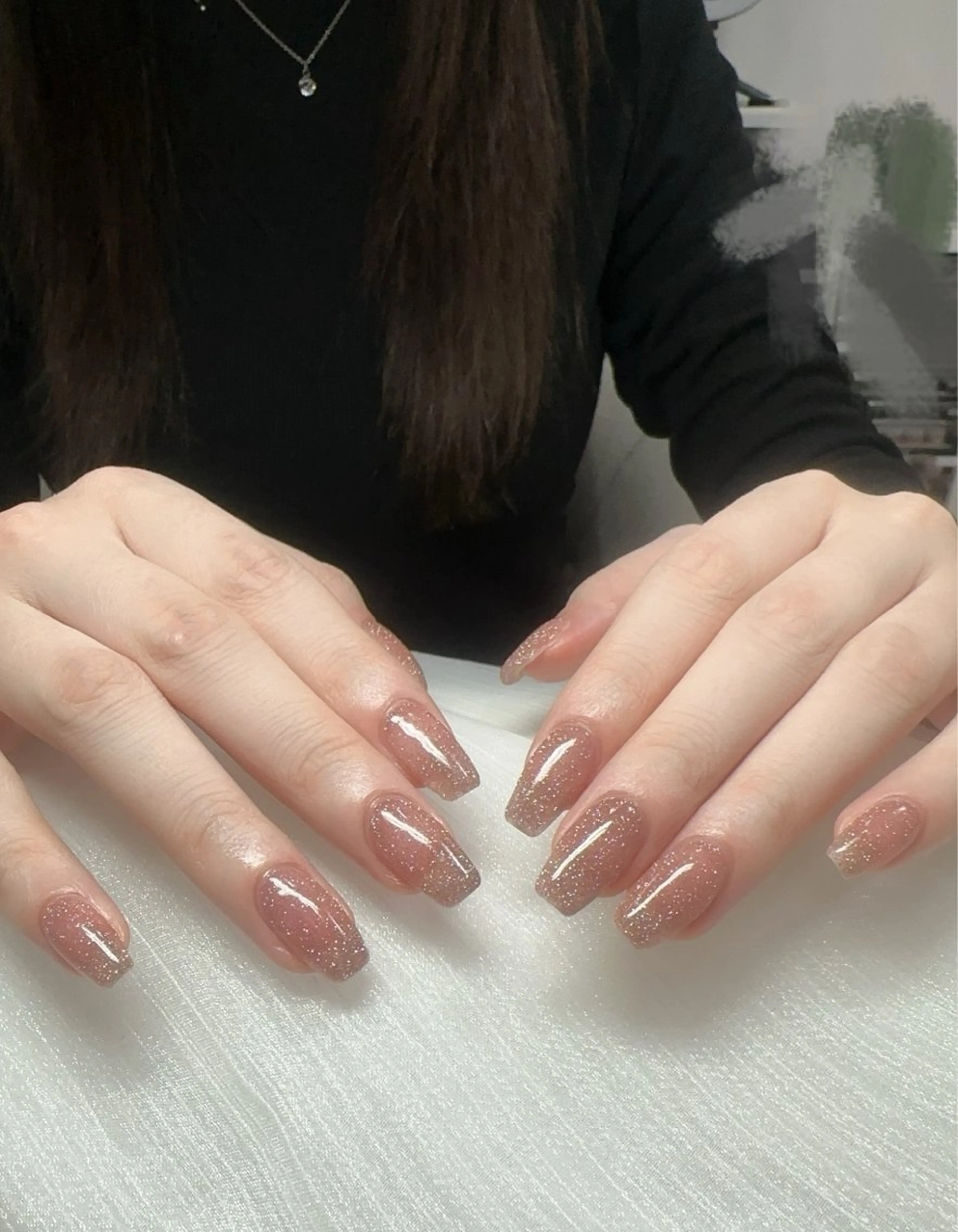 ネイル ハンドネイル Kaka_ パラジェル、長さだしのネイルデザイン