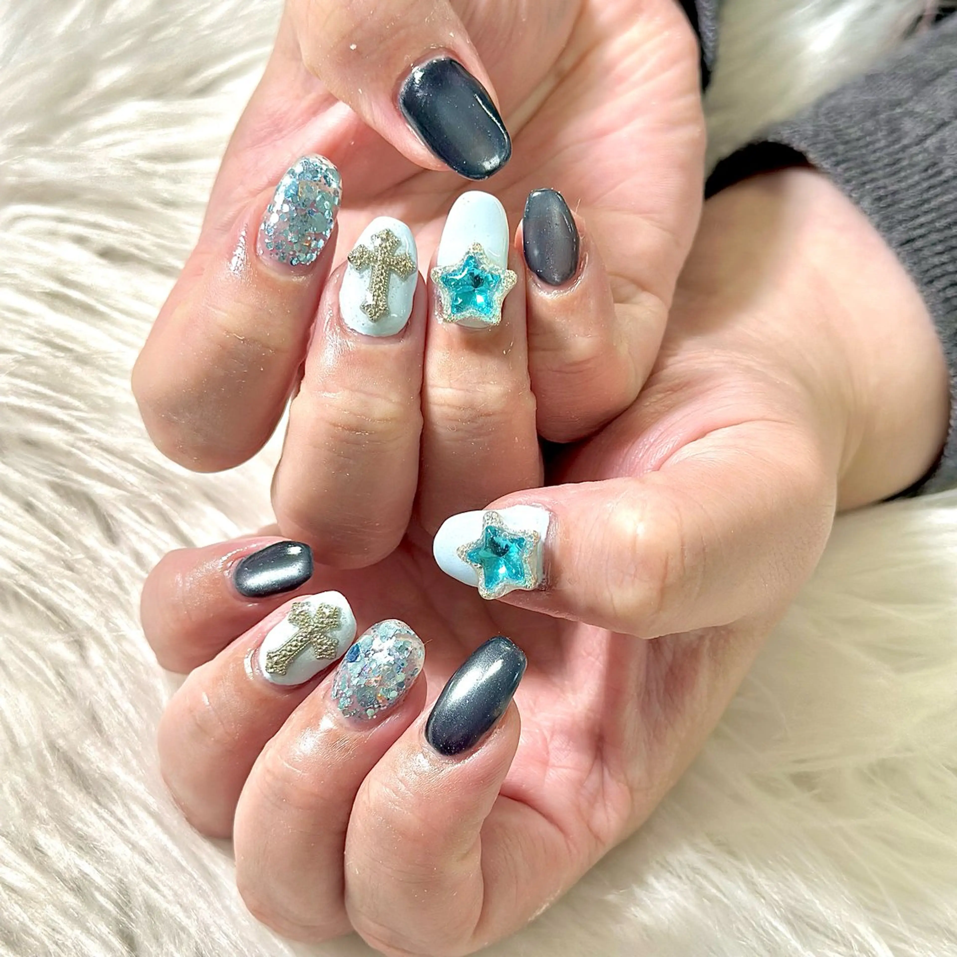 ネイル キラキラネイル ハンドネイル Heartnail Hino Reinaのネイルデザイン