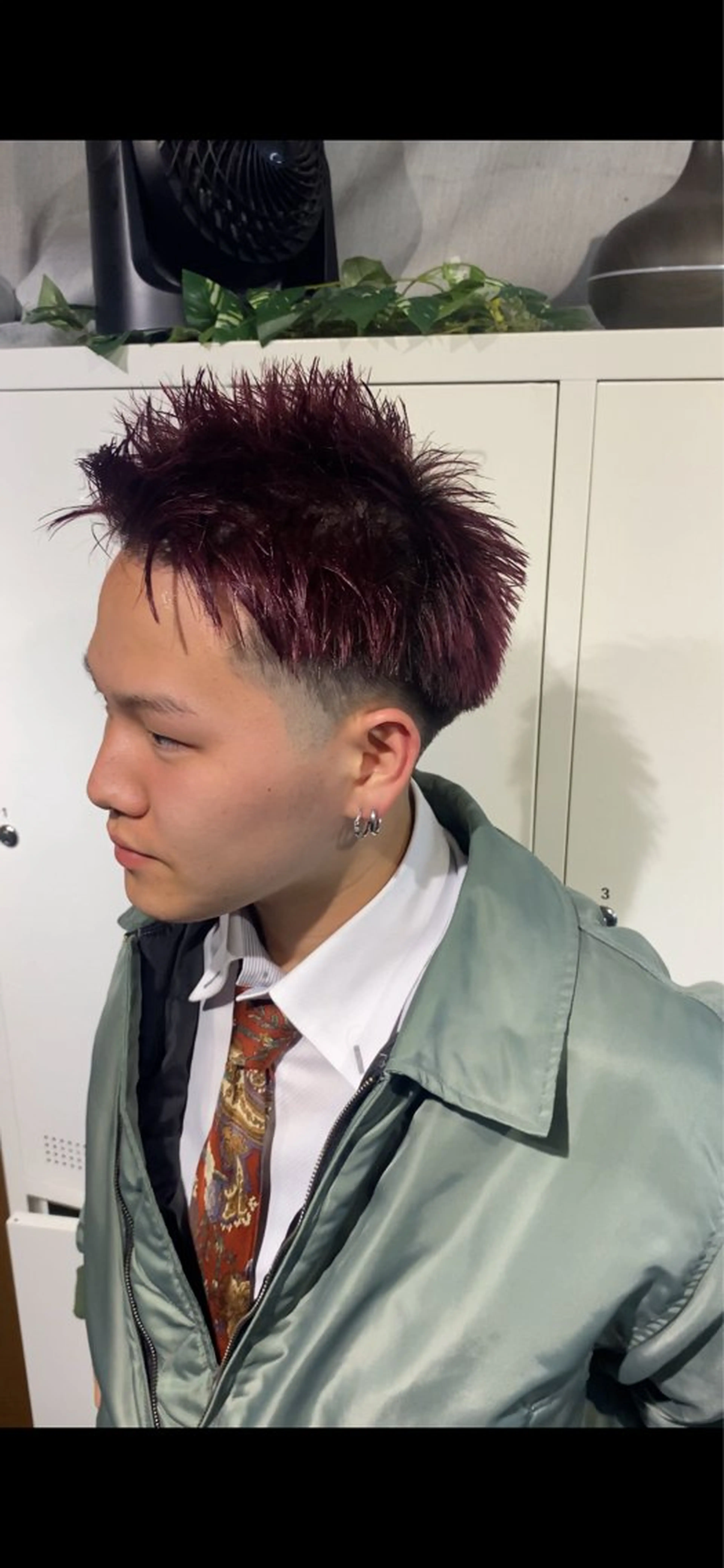 ショート カラー メンズ フェードカット レッドカラー カット ヘアカラー トリートメント 👑髪質改善/縮毛矯 正/フェード/森田のヘアスタイル