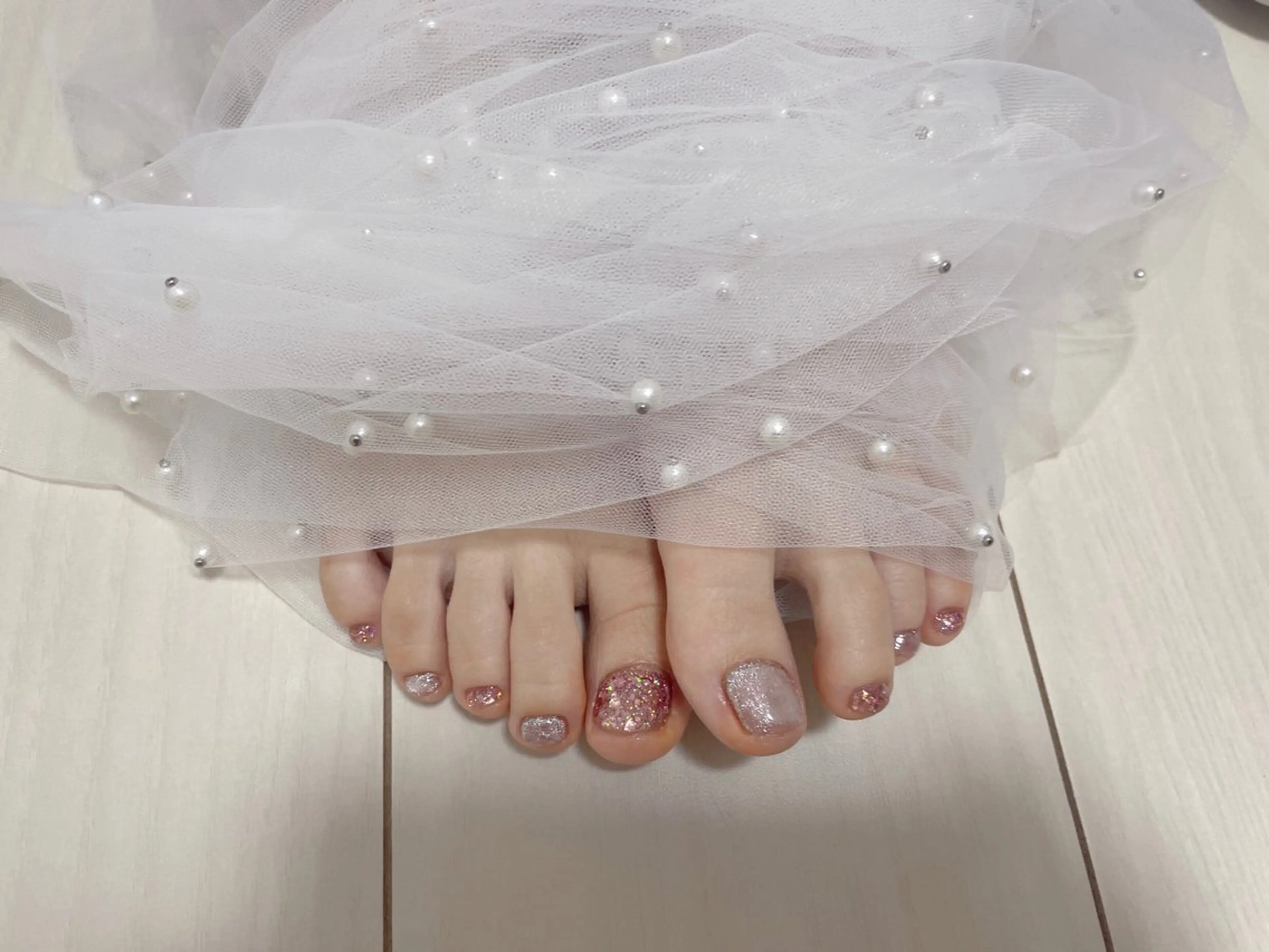 🔹ワンカラー、ラメワンカラー、フートネイルの写真