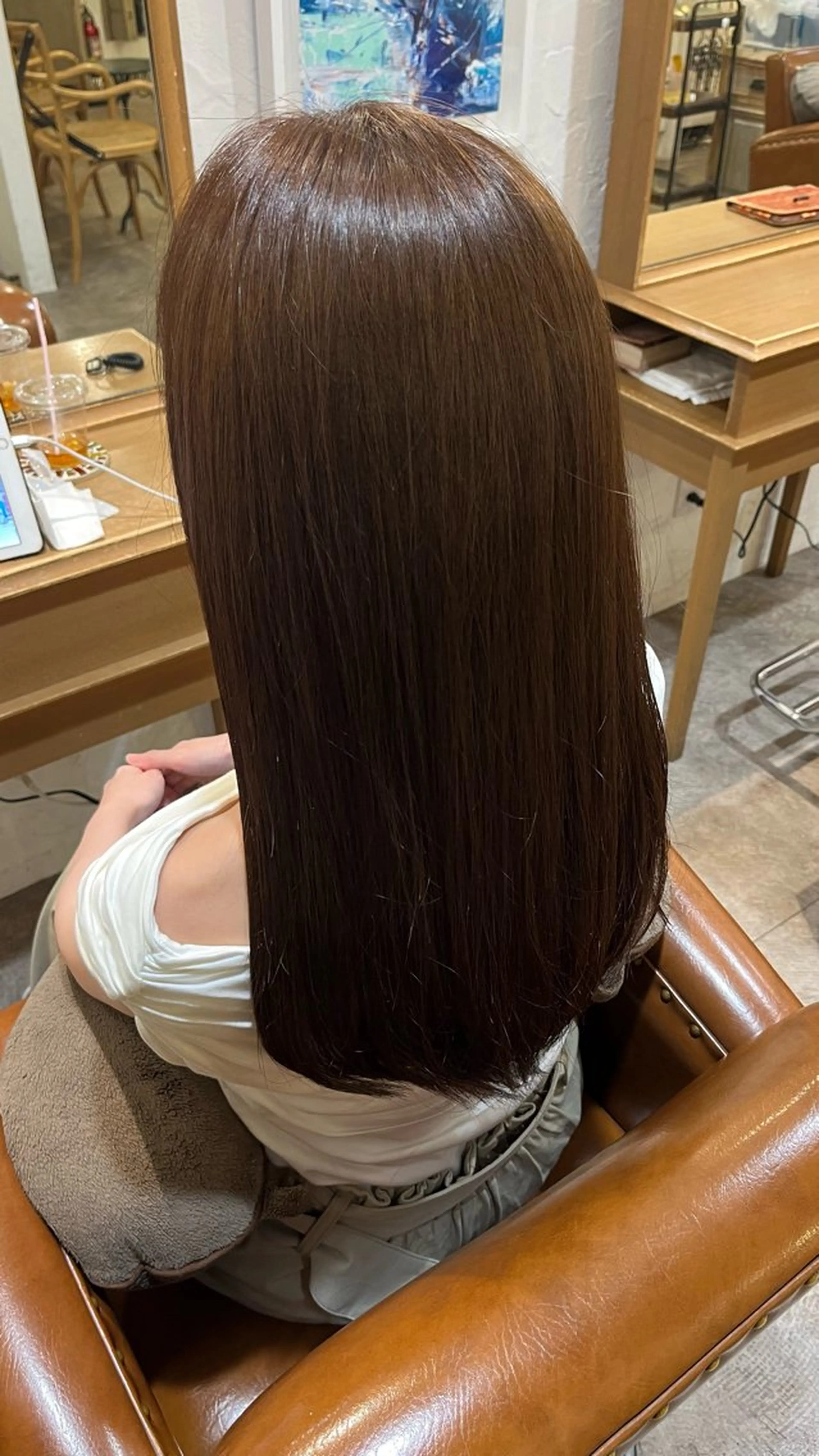 ロング カラー ブラウンカラー チョコレートブラウン 杉澤 凛々愛のヘアスタイル